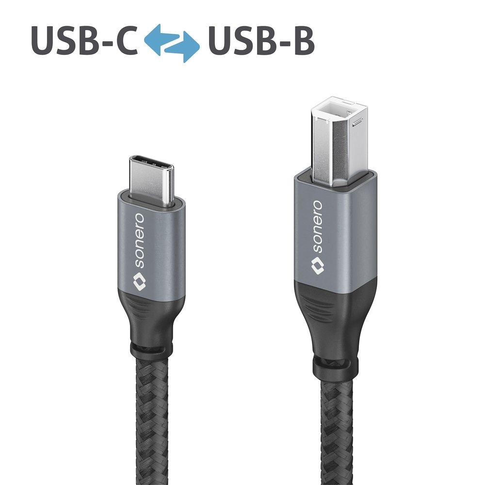 SONERO USB 2.0 Kabel SPC-U020-010 C/B 1m grau-schwarz SONERO USB 2.0 Kabel SPC-U020-010 C/B 1m grau-schwarz