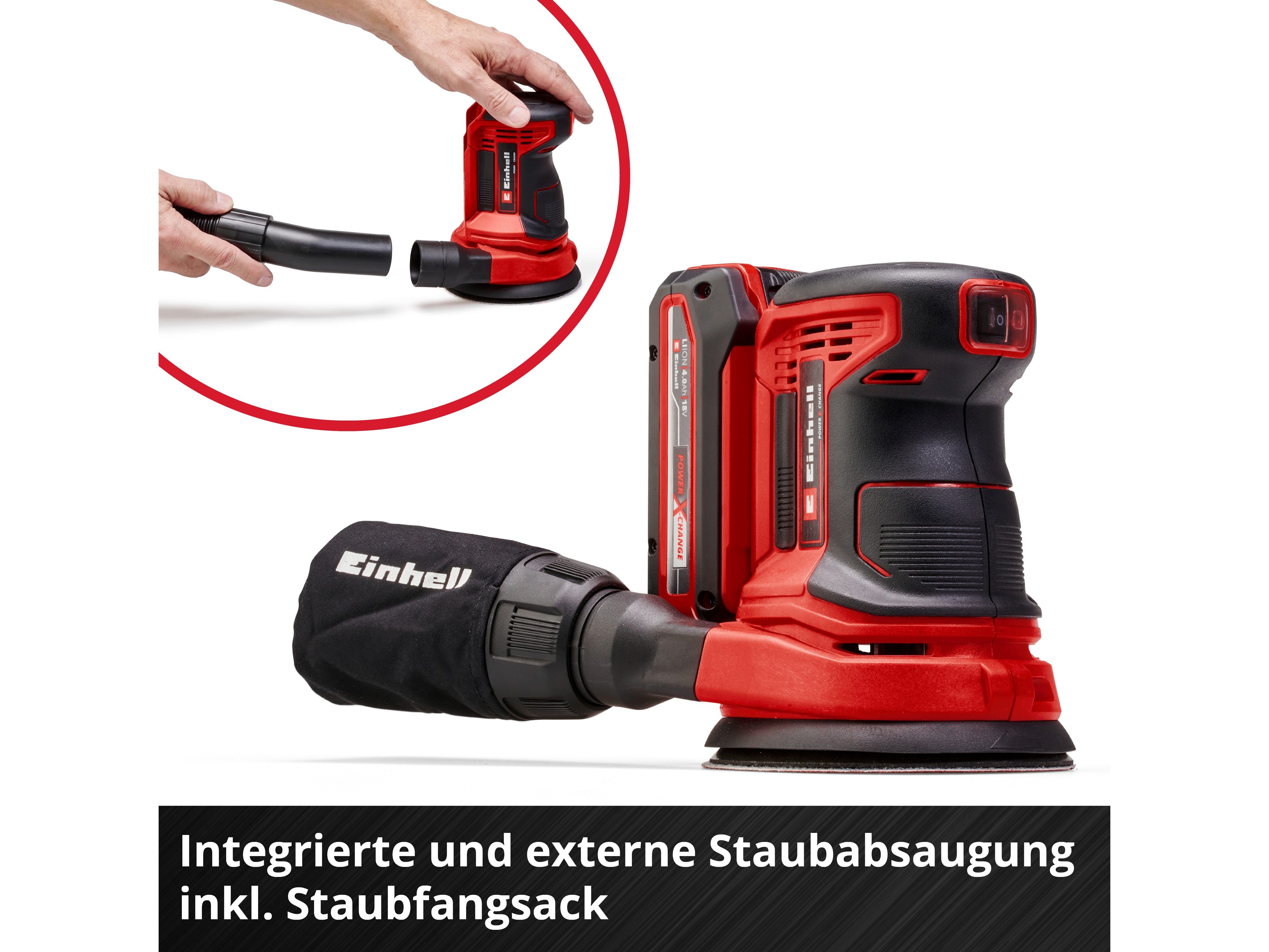 EINHELL Akku-Exzenterschleifer TE-RS 18 Li, Solo