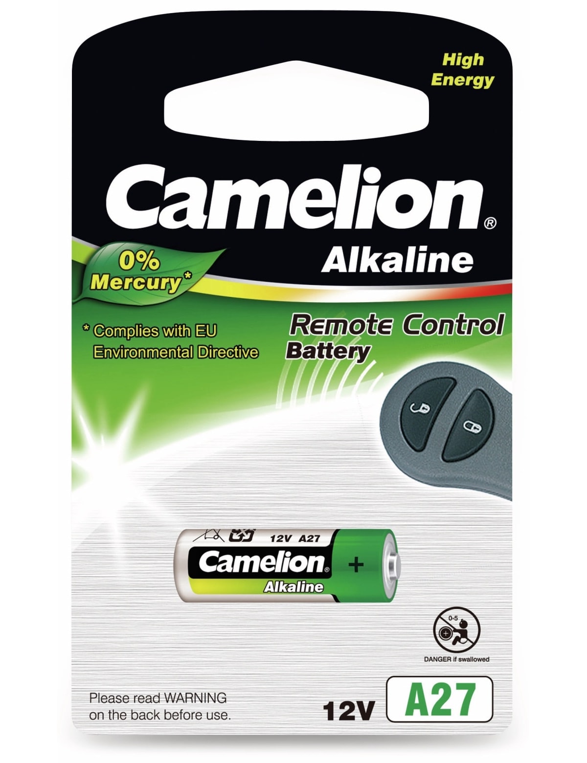 CAMELION 12V-Batterie, Plus Alkaline, A27, 1 Stück