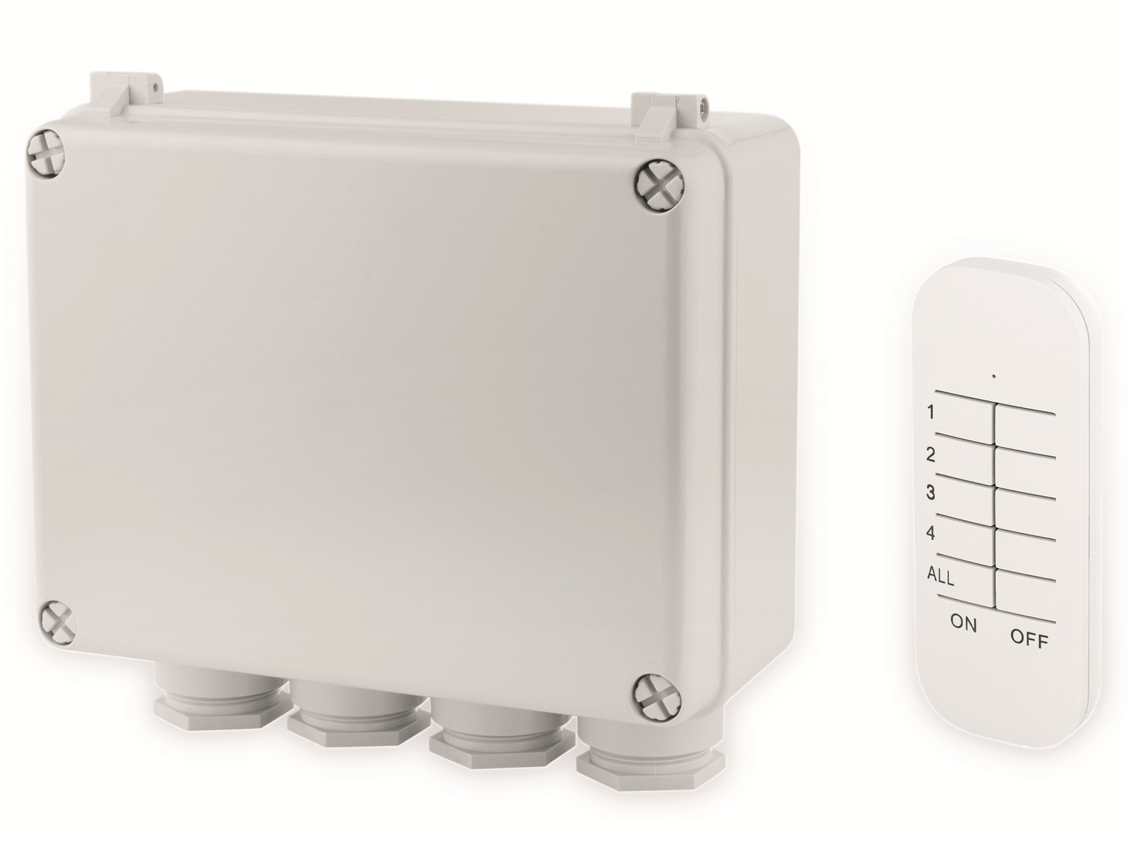 SMARTWARES Funk-Schalterbox SH4-99652, 3-Kanal-Schalter-Set, Außenbereich