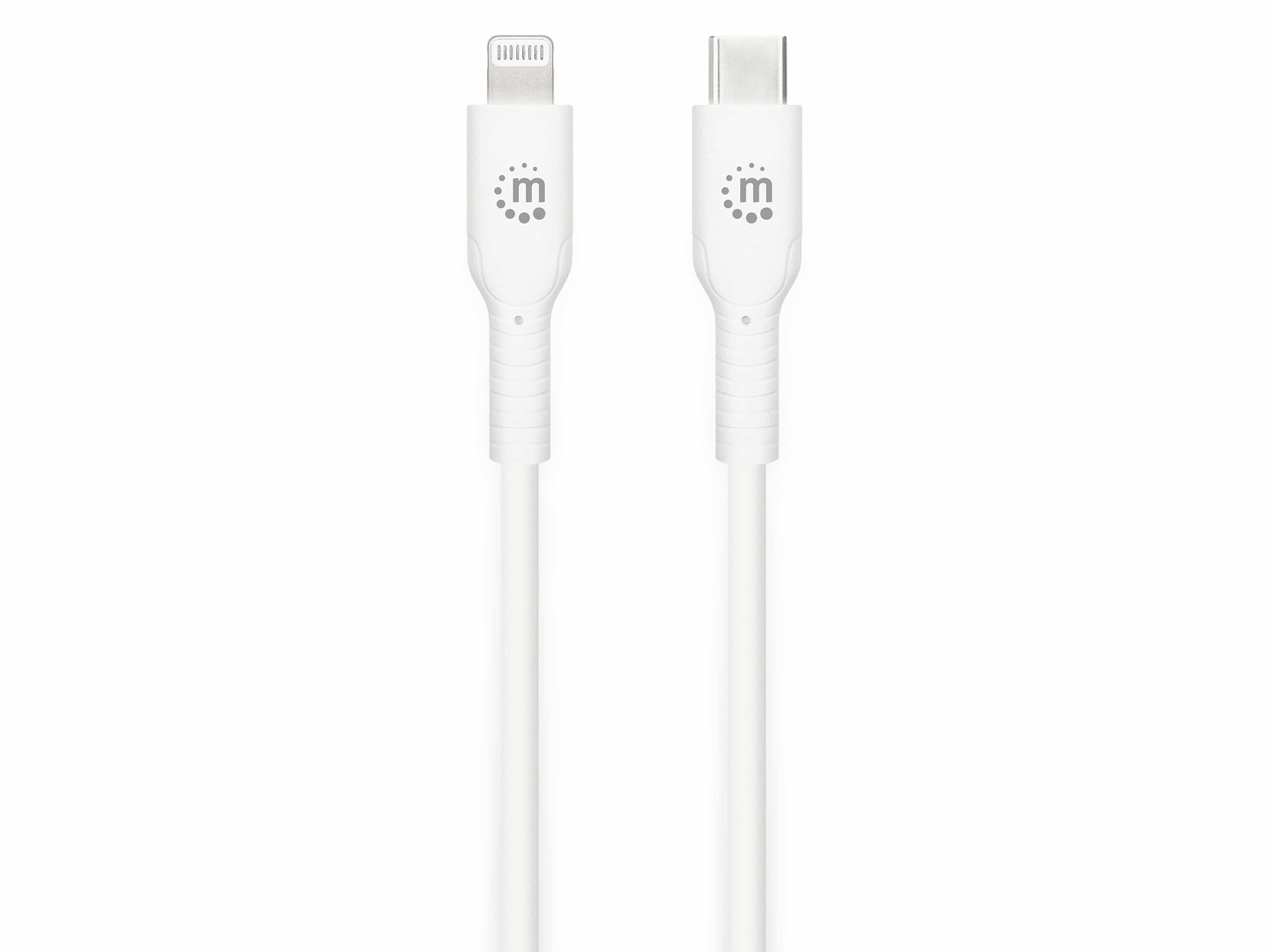 MANHATTAN USB-Daten/Ladekabel, 0,5 m, weiß MANHATTAN USB-Daten/Ladekabel, 0,5 m, weiß