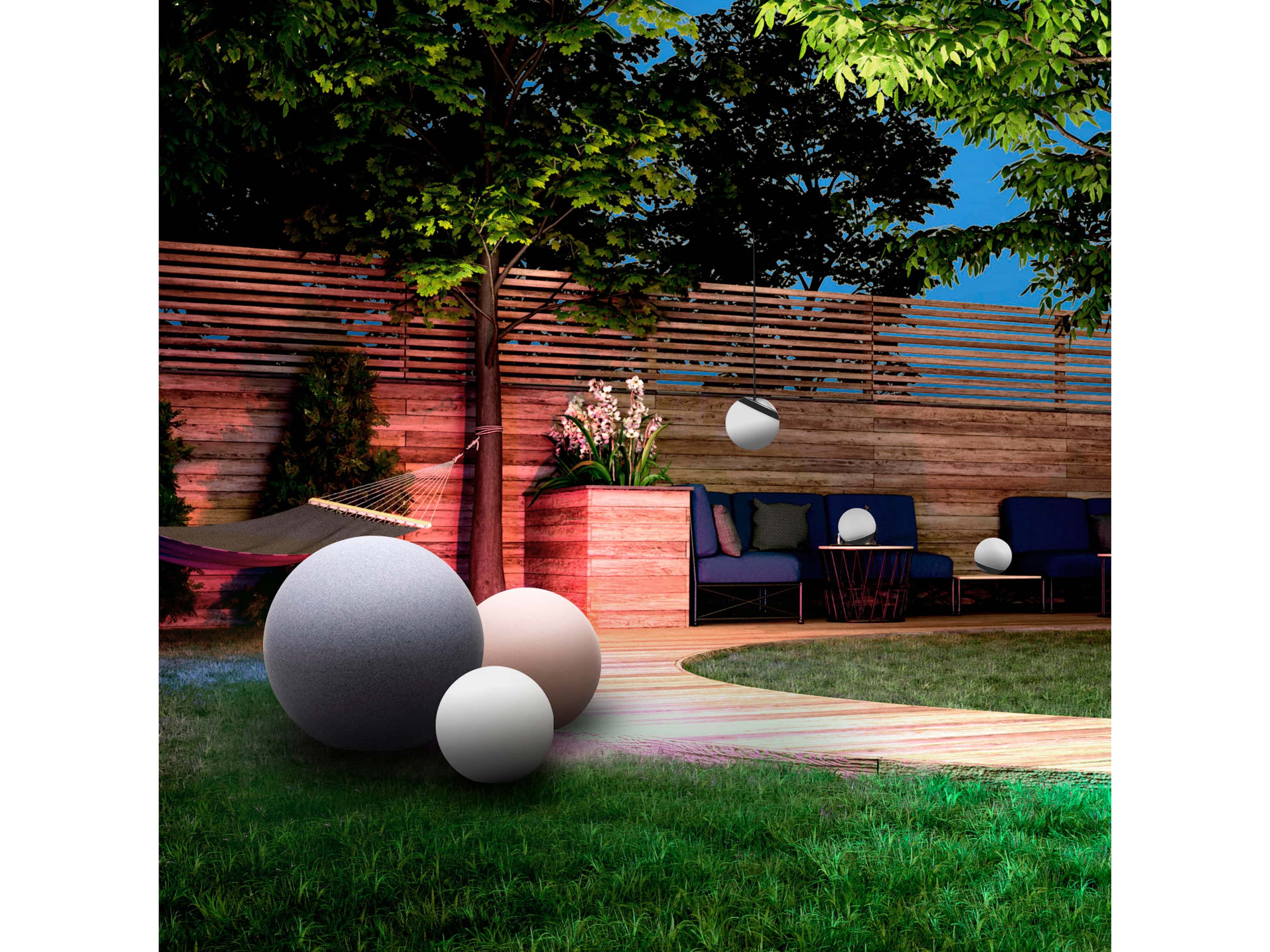 TINT Müller-Licht Solar LED-Gartenleuchte Calluna, Ø 45 cm, RGB+W