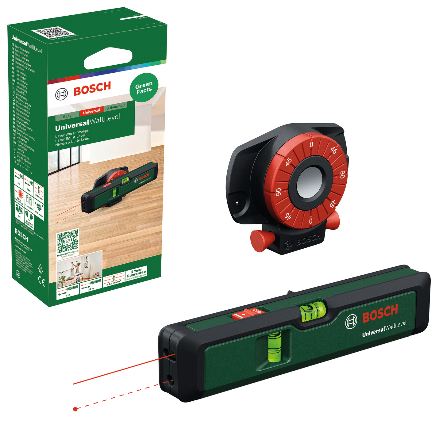 BOSCH Laser-Wasserwaage UniversalWallLevel, 0603663J00 BOSCH Laser-Wasserwaage UniversalWallLevel, 0603663J00