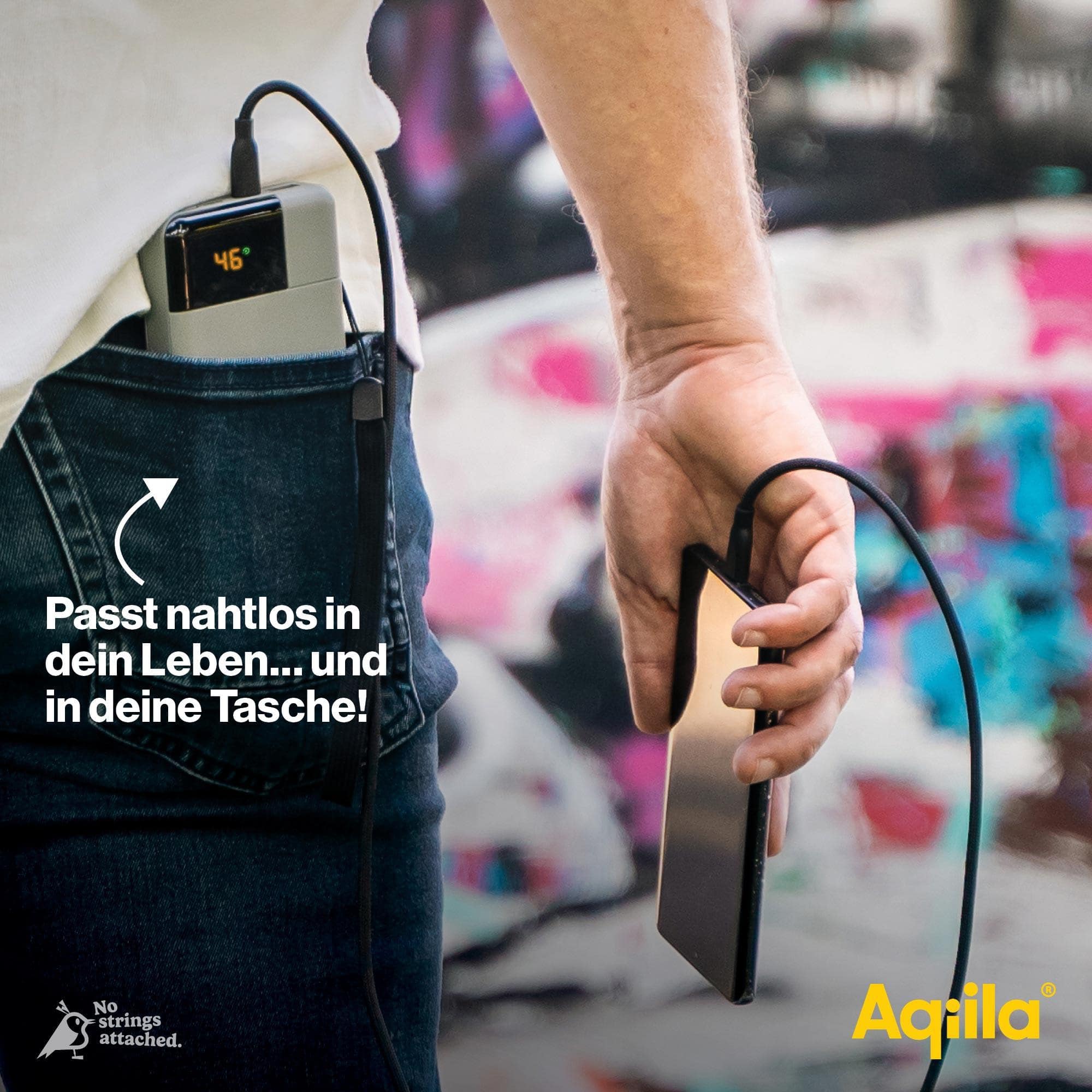 AQIILA Powerbank Powerbird B10, 20 W, 10.000mAh, 1x USB-A, 2x USB-C, moosgrün AQIILA Powerbank Powerbird B10, 20 W, 10.000mAh, 1x USB-A, 2x USB-C, moosgrün