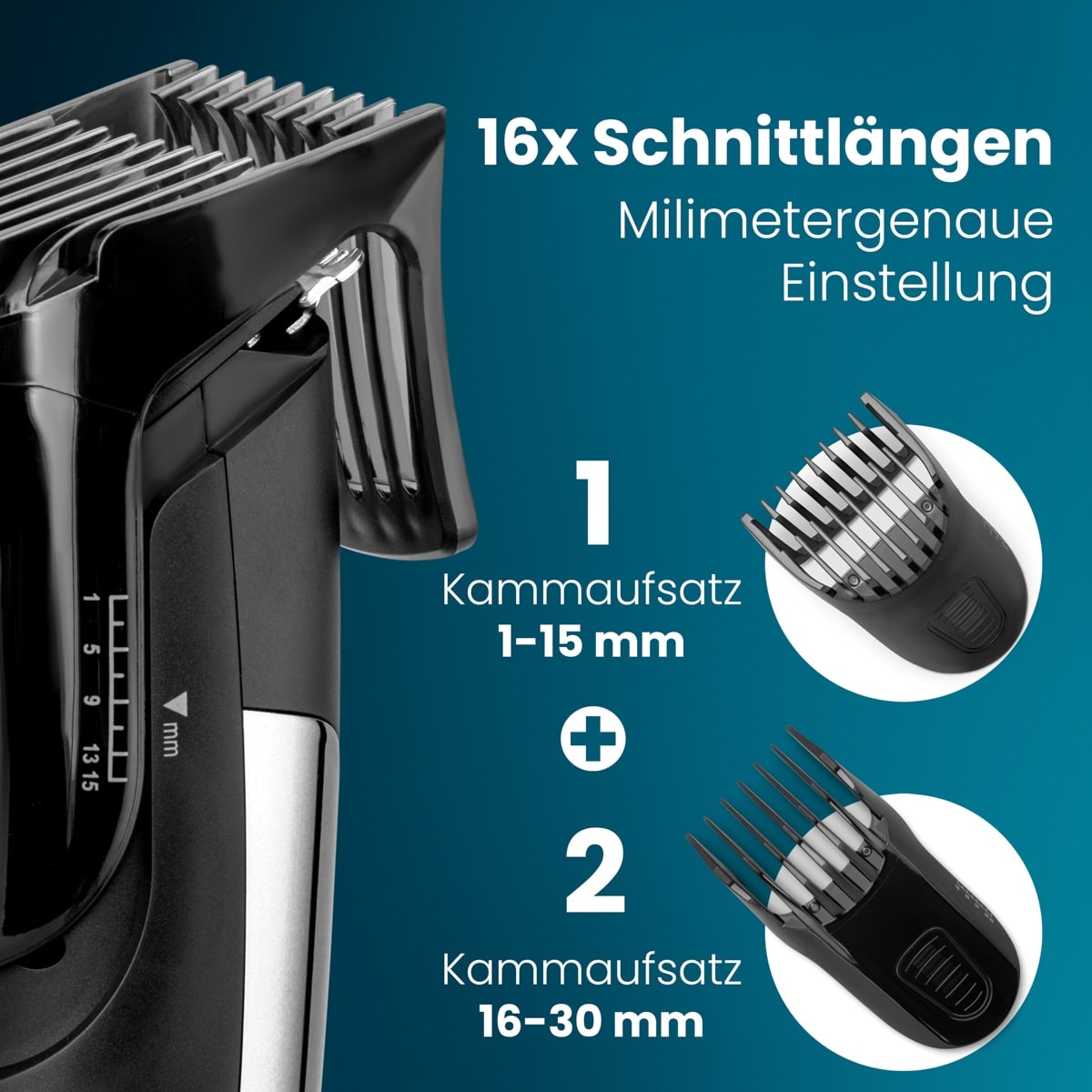 CLATRONIC Haar- und Bartschneidemaschine HSM/R 3827, 2 in 1