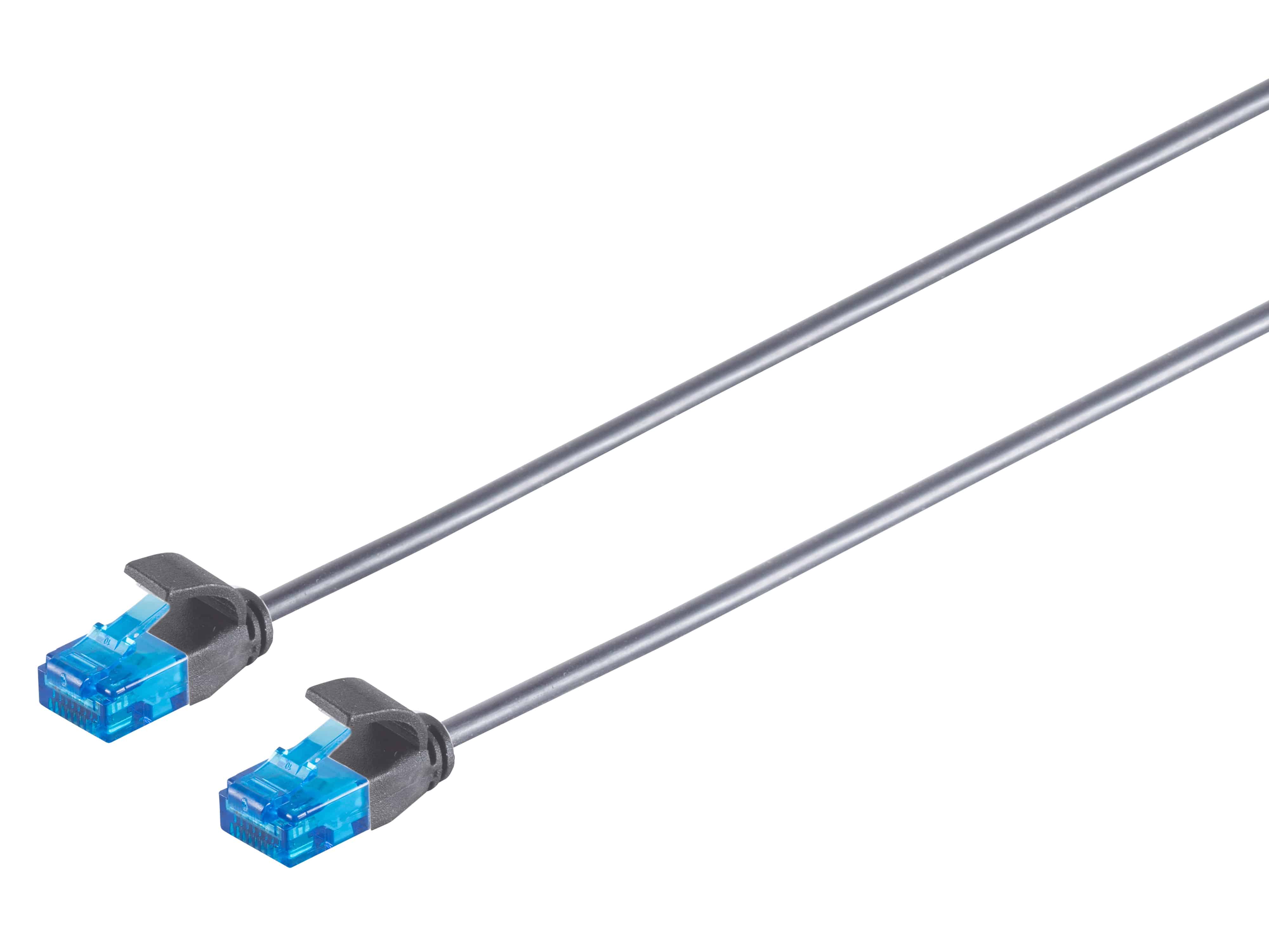 S-IMPULS CAT.6a Pachkabel slim U/UTP schwarz 1,0m