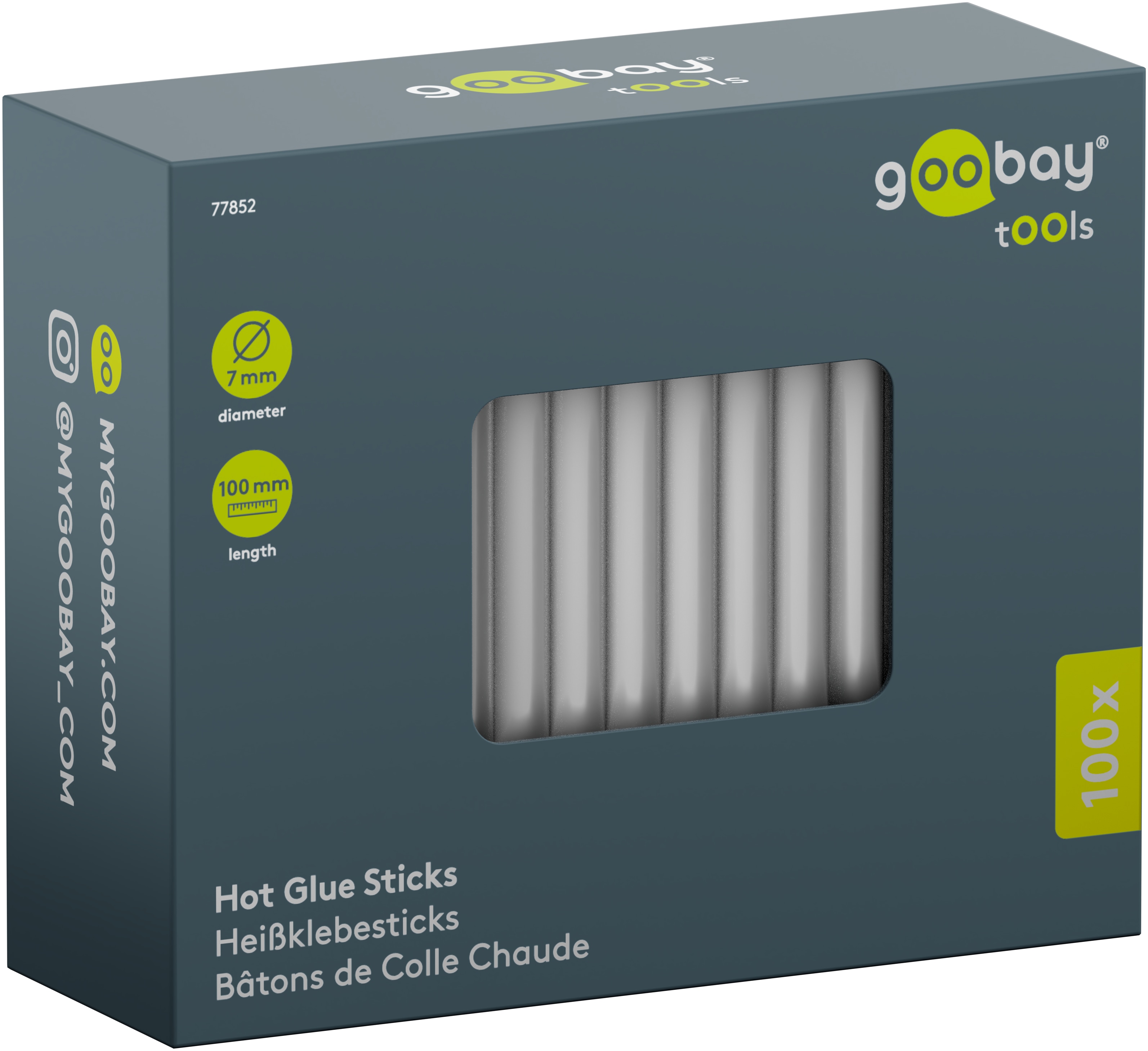 GOOBAY TOOLS Heißklebesticks, 77852, 7 mm, 100 Stück GOOBAY TOOLS Heißklebesticks, 77852, 7 mm, 100 Stück