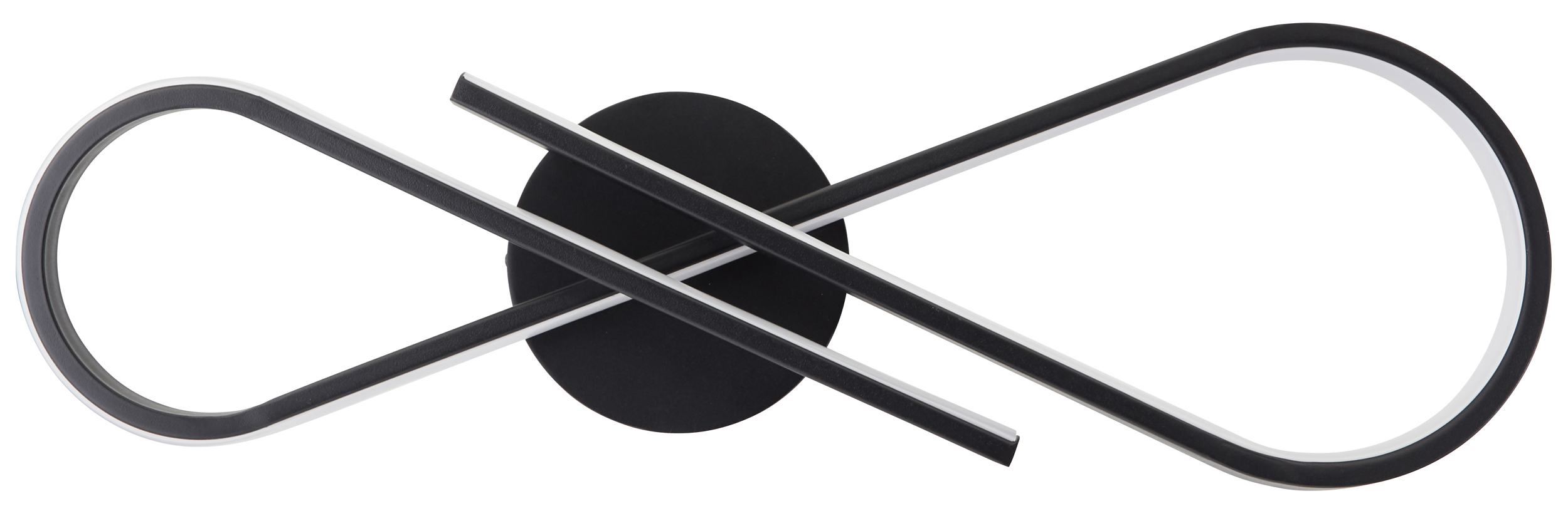 BRILLIANT LED-Deckenleuchte, 24 W, 3000 K, 2800 lm, warmweiß, IP20, schwarz