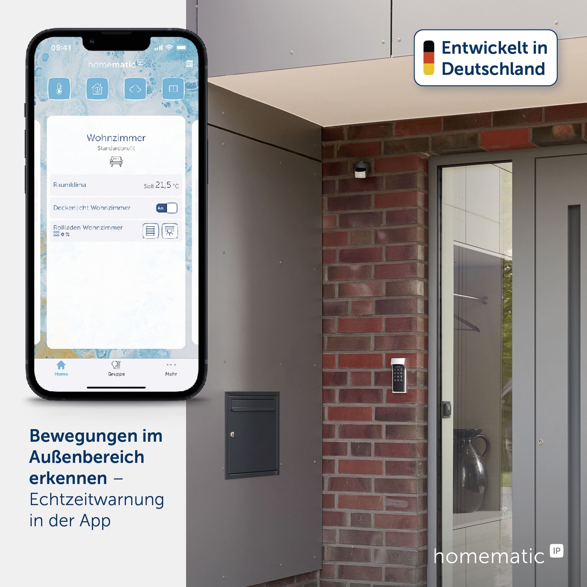 HOMEMATIC IP 156203A0, Bewegungsmelder, außen, weiß HOMEMATIC IP 156203A0, Bewegungsmelder, außen, weiß