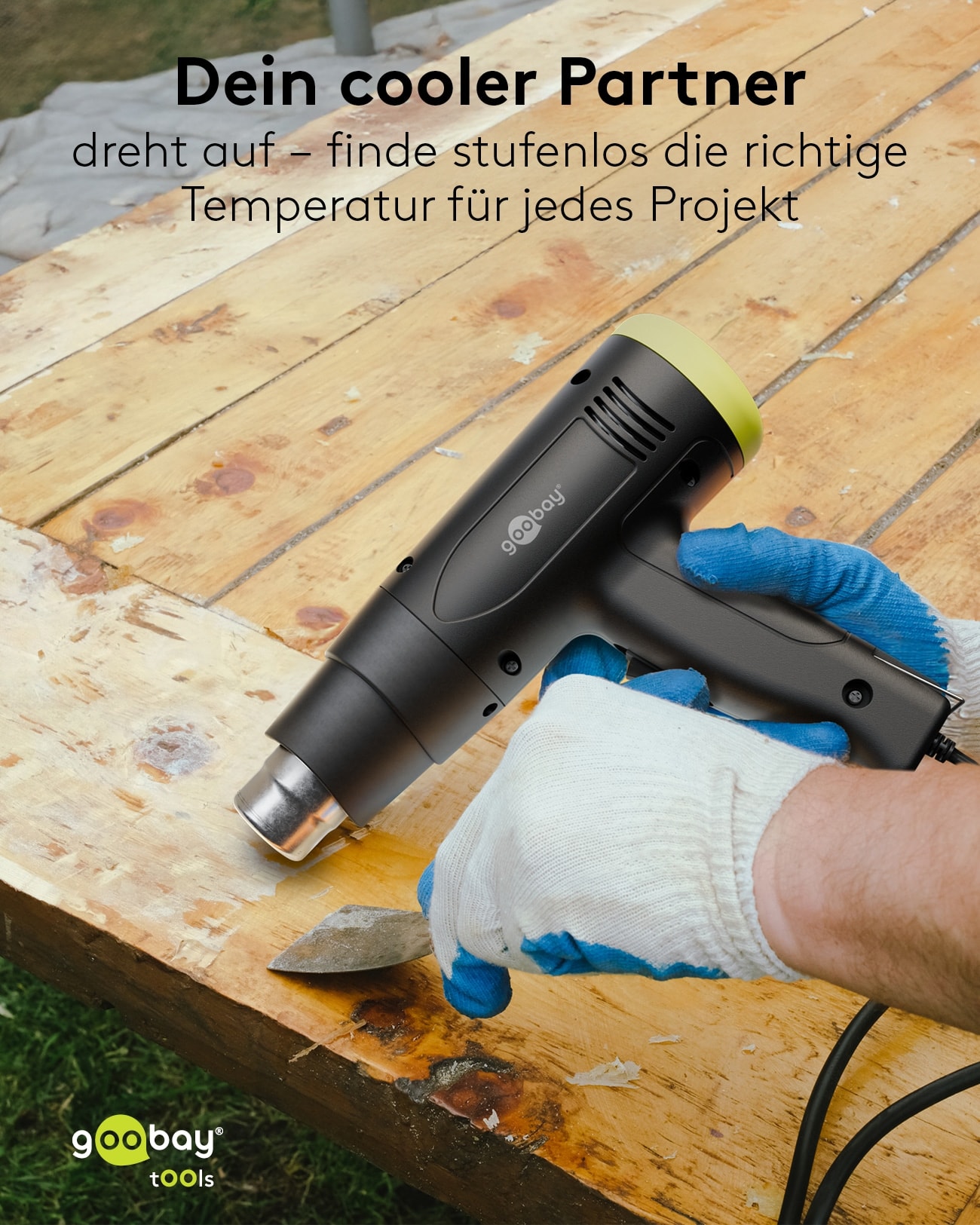 GOOBAY TOOLS Heißluftpistole Superior, 77822, 1500 W