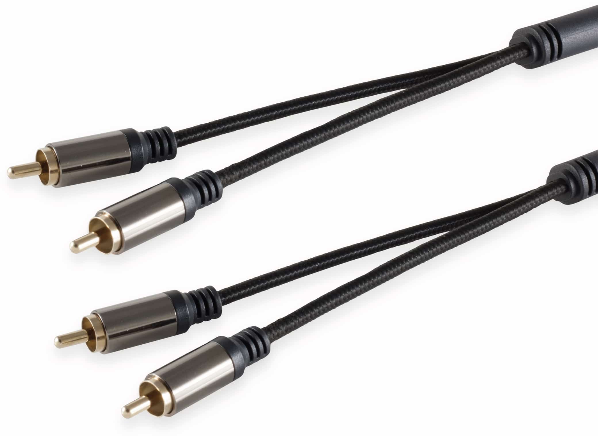 BLACK COTTON Cinchkabel, Stereo, 1,0 m, schwarz BLACK COTTON Cinchkabel, Stereo, 1,0 m, schwarz