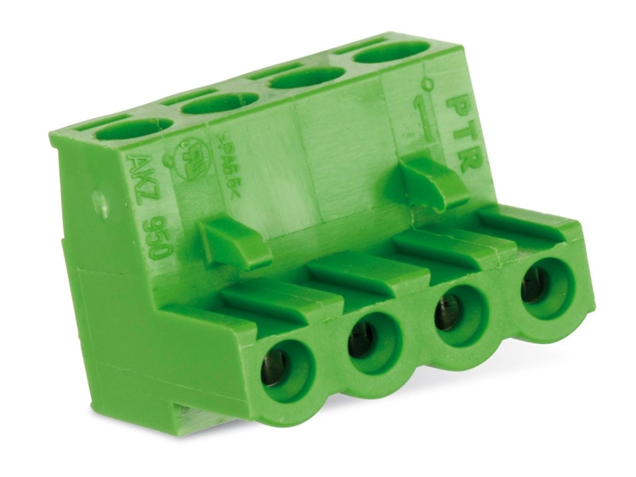 PTR A PHOENIX MECANO COMPANY Anschlussklemme AKZ950, 4-polig, grün