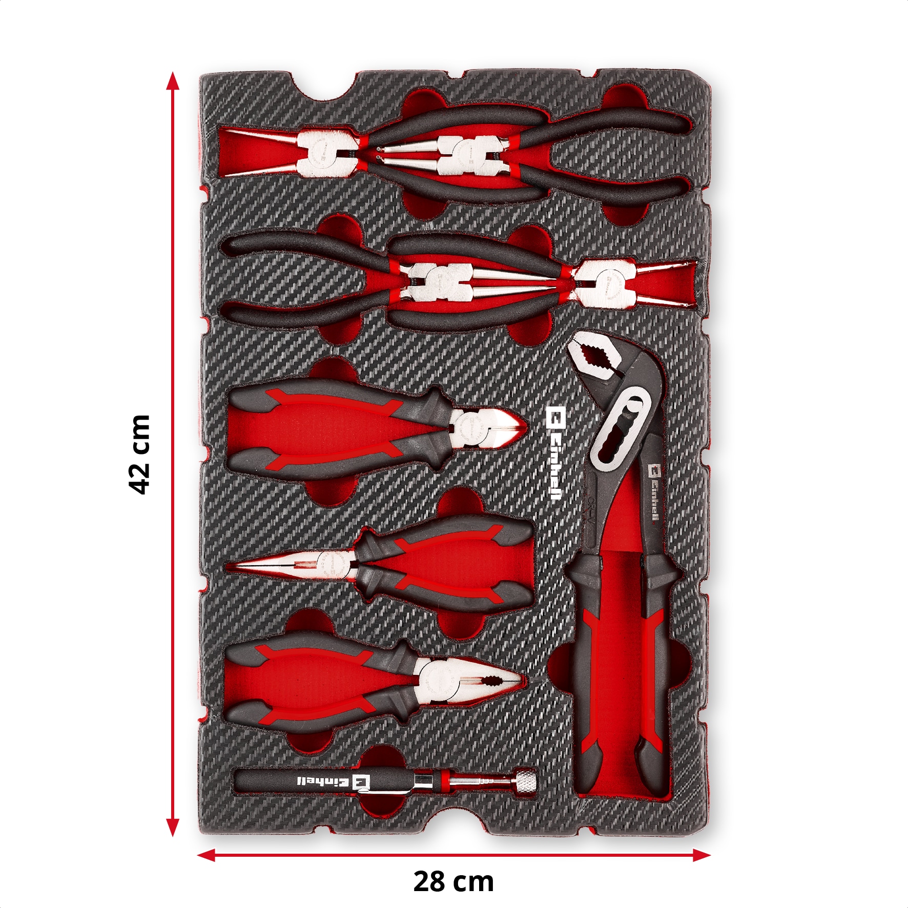 EINHELL E-Case-Einleger Zangen, 370522, 9-teilig