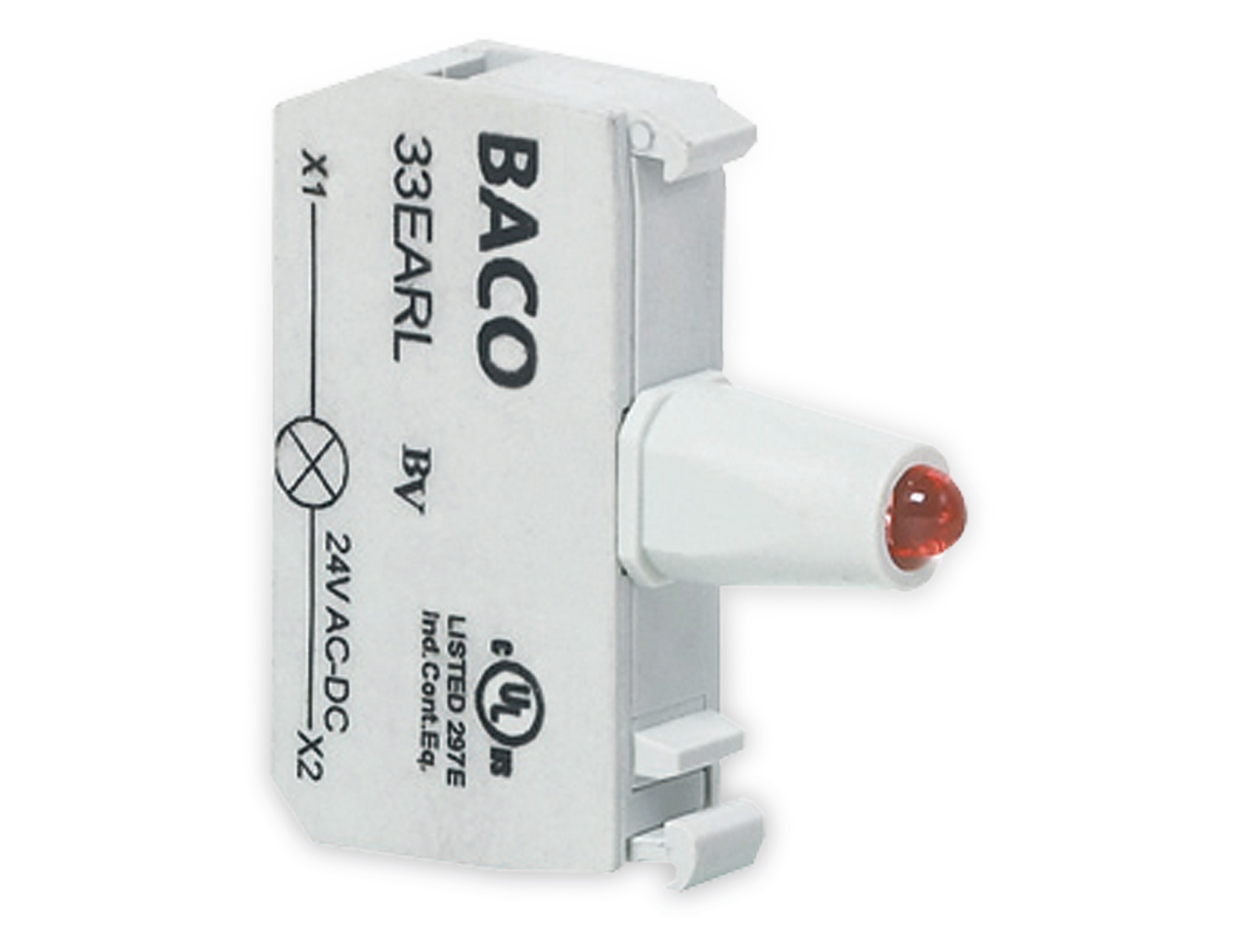 BACO Befehls- und Meldegeräte, 33EARL, LED-Element, 0,6W, rot