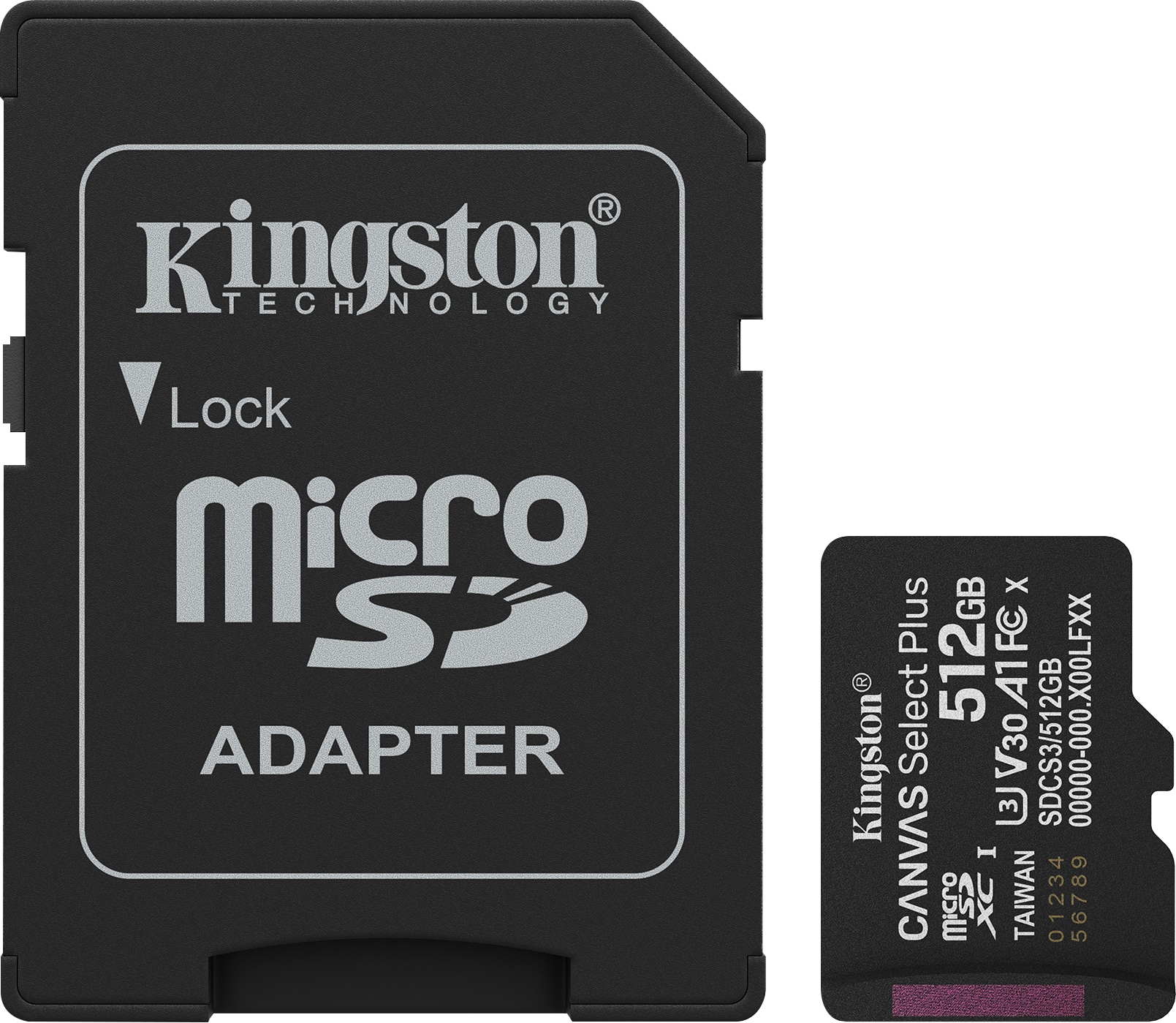 KINGSTON MicroSDXC-Card Canvas Select Plus 512GB 3.Gen inkl. Adapter KINGSTON MicroSDXC-Card Canvas Select Plus 512GB 3.Gen inkl. Adapter