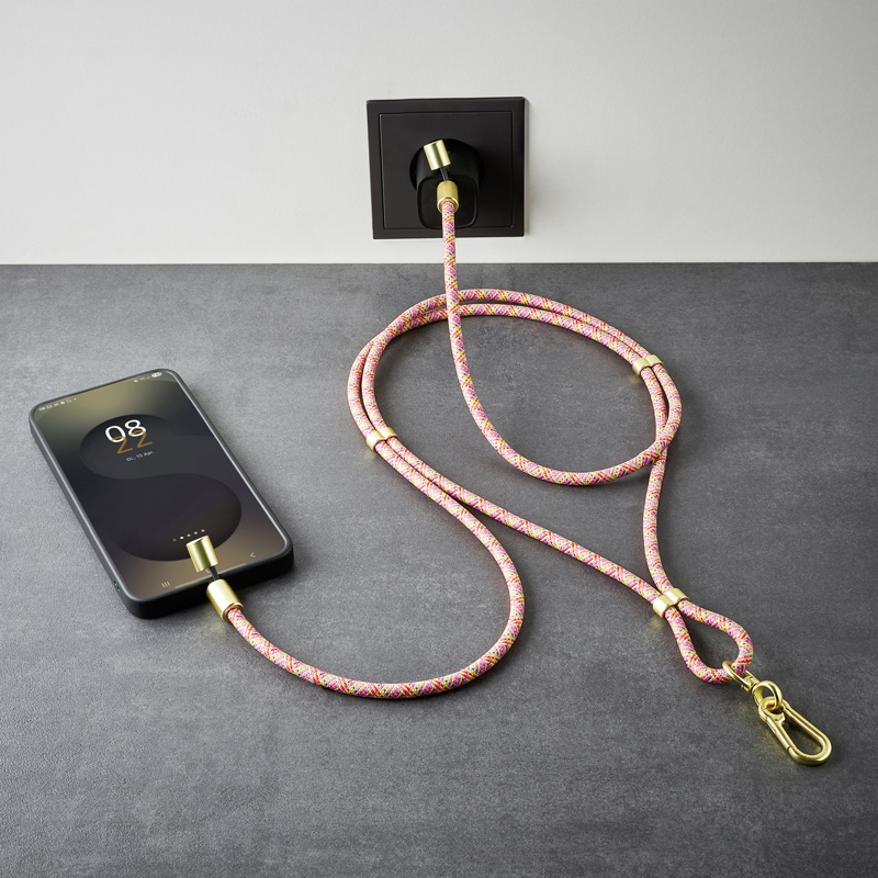 INTENSO USB-Kabel Lanyard USB-C 1,65m Schwarz