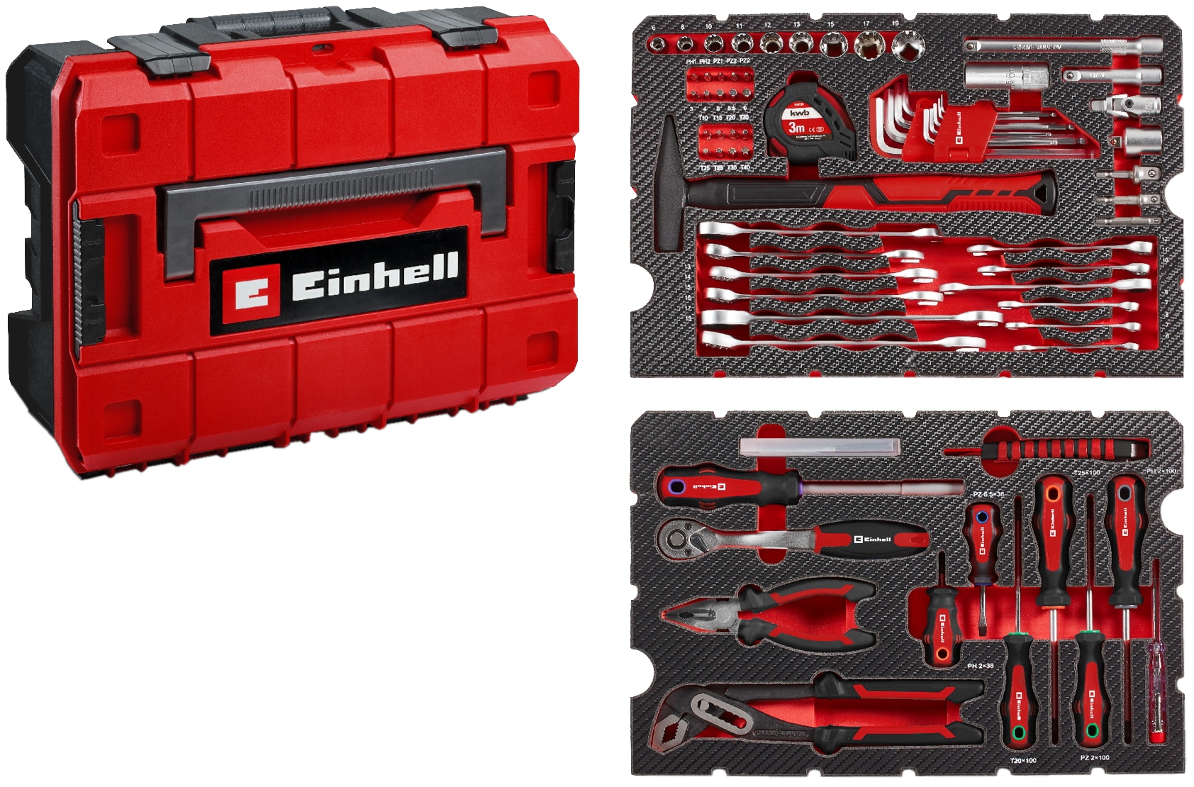 EINHELL Werkzeugkoffer, 370570, E-Case, 80-teilig EINHELL Werkzeugkoffer, 370570, E-Case, 80-teilig