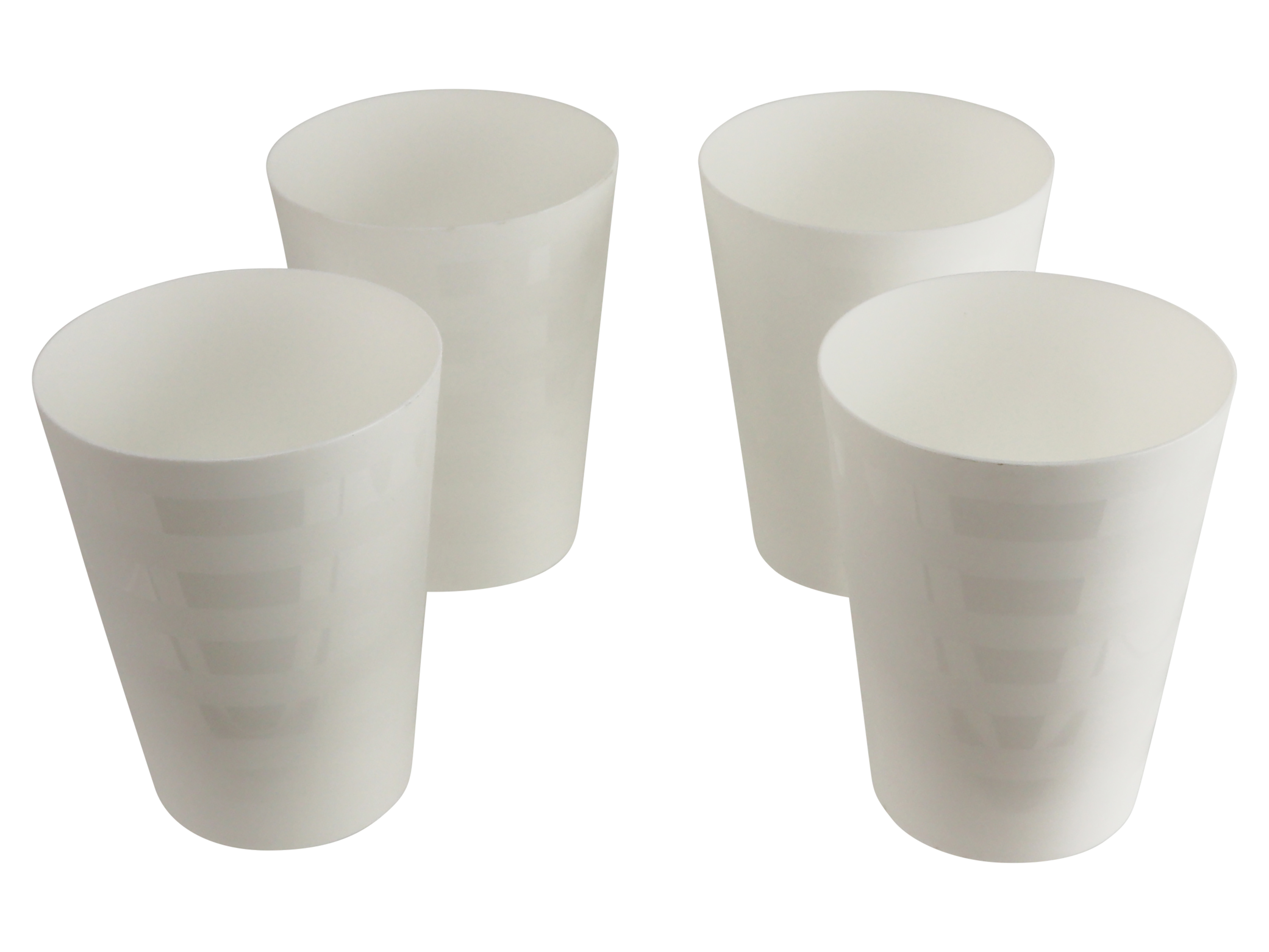 Camping-Trinkbecher, 4-teilig, weiß, ca. 0,25 l Camping-Trinkbecher, 4-teilig, weiß, ca. 0,25 l