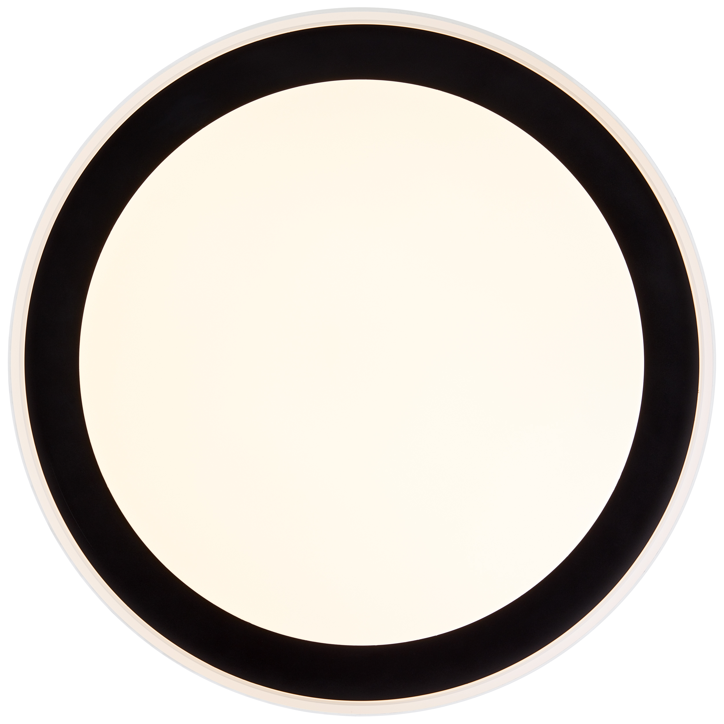 BRILLIANT LED-Deckenleuchte, Ø 45 cm, 22 W, 3000 K, 2300 lm, warmweiß, IP20, schwarz