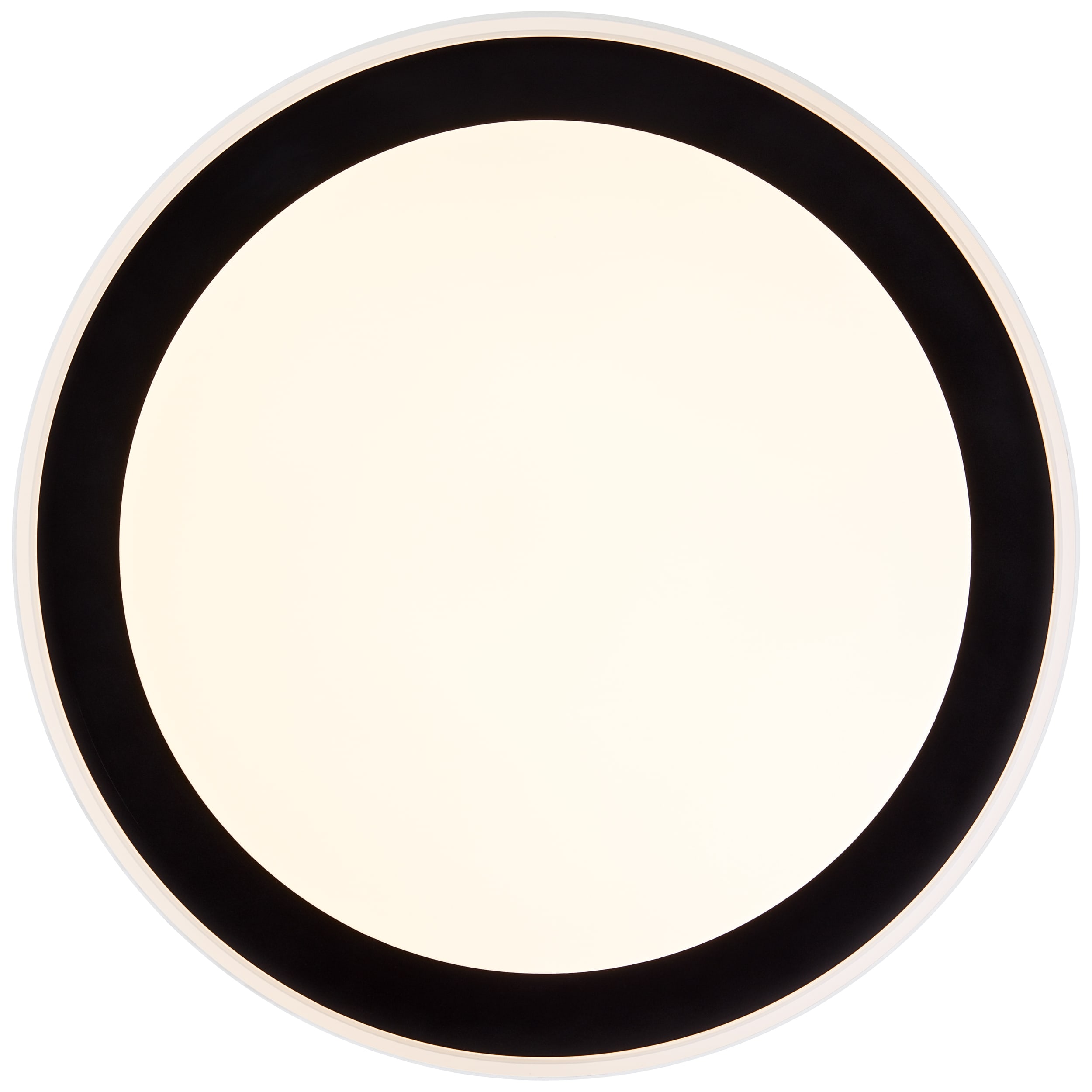 BRILLIANT LED-Deckenleuchte, Ø 45 cm, 22 W, 3000 K, 2300 lm, warmweiß, IP20, schwarz