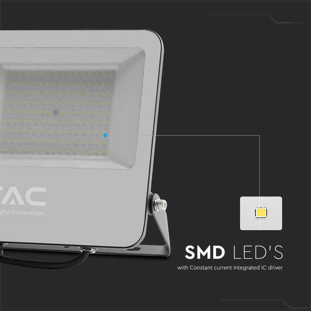 V-TAC LED-Fluter, VT-44105, EEK: B, 100 W, 4000 K, 18500 lm, IP56, sw