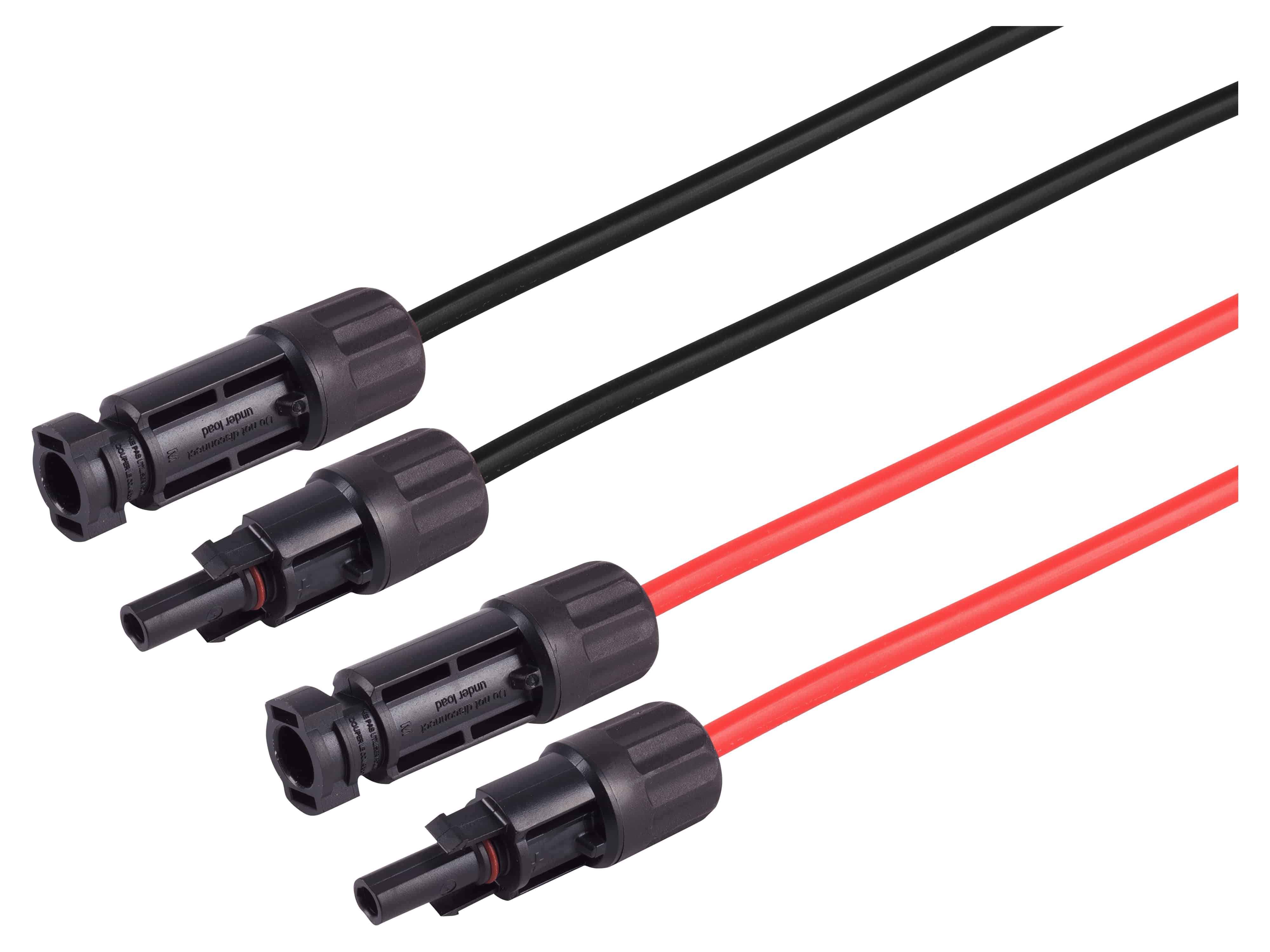 S-IMPULS MC4 Verlängerung, 6mm², H1Z2Z2-K, 2er Set rot/schwarz, 2m S-IMPULS MC4 Verlängerung, 6mm², H1Z2Z2-K, 2er Set rot/schwarz, 2m
