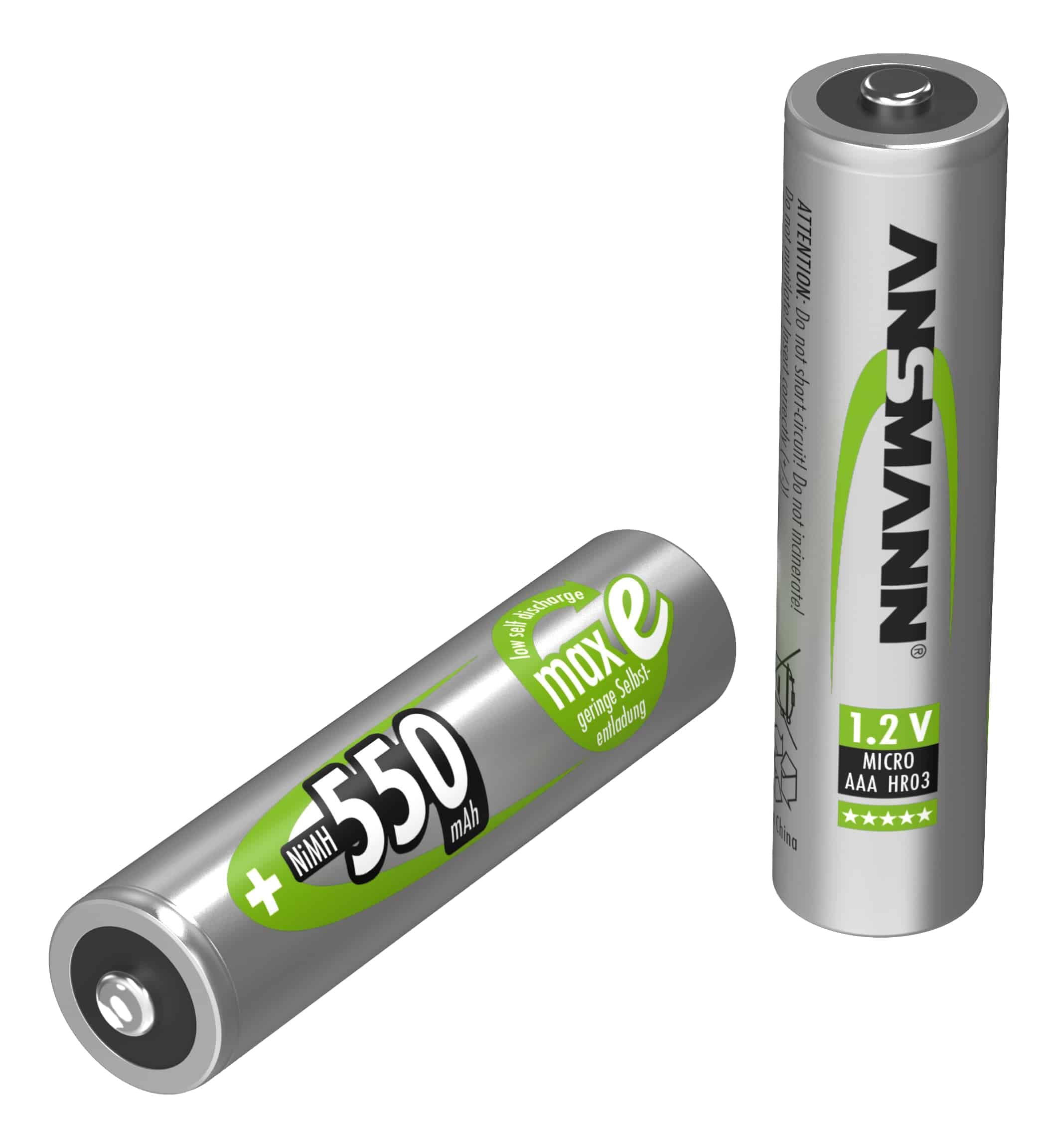 ANSMANN NiMH Akku Micro AAA 550 mAh maxE 4 Stück