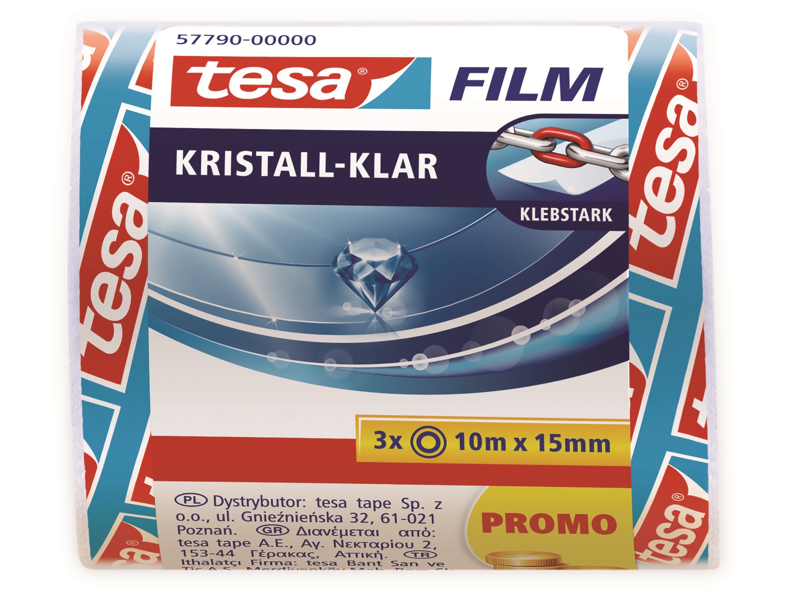 TESA film® kristall-klar, 3 Rollen, 10m:15mm, 57790-00000-01