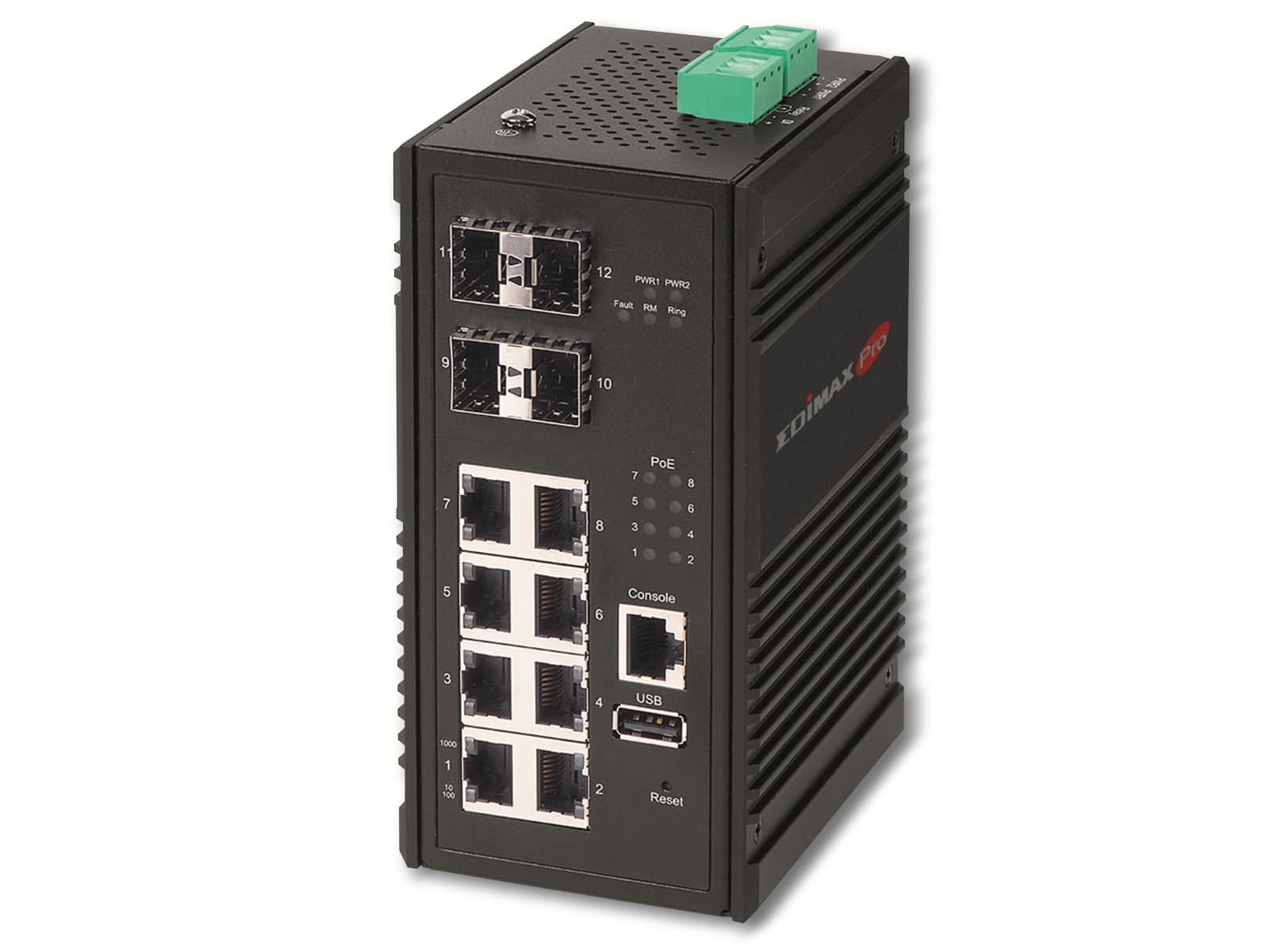 EDIMAX Industrie-Switch IGS-5408P, 8-port, Web-Managed, 4x SFP