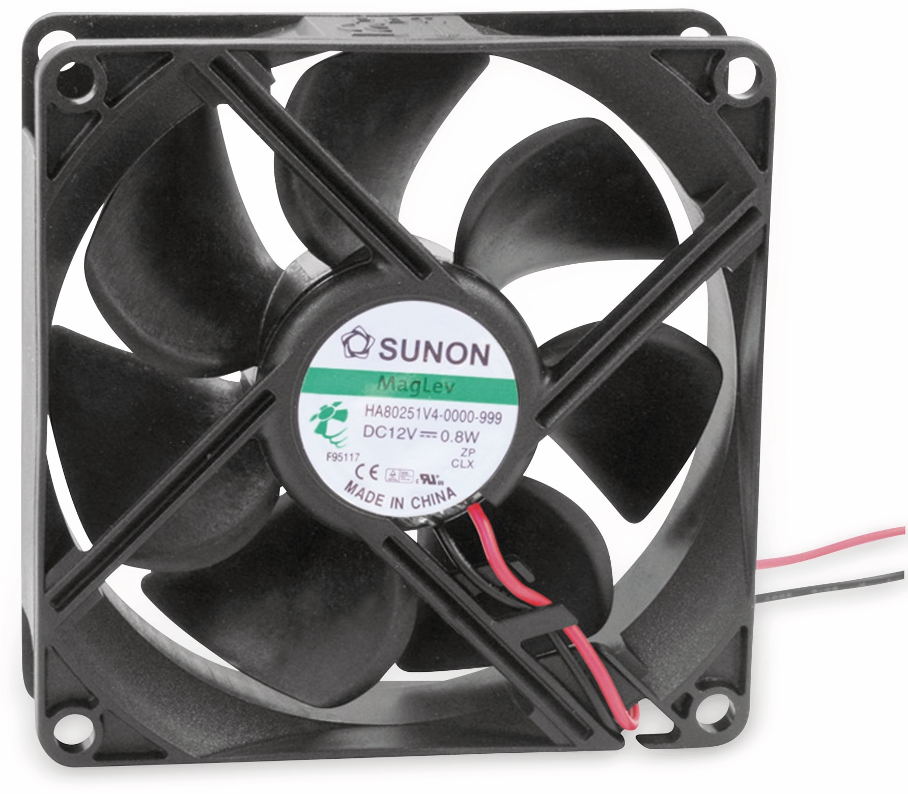 SUNON Axiallüfter HA80251V41000UA99, 80x25 mm, 12 V- SUNON Axiallüfter HA80251V41000UA99, 80x25 mm, 12 V-