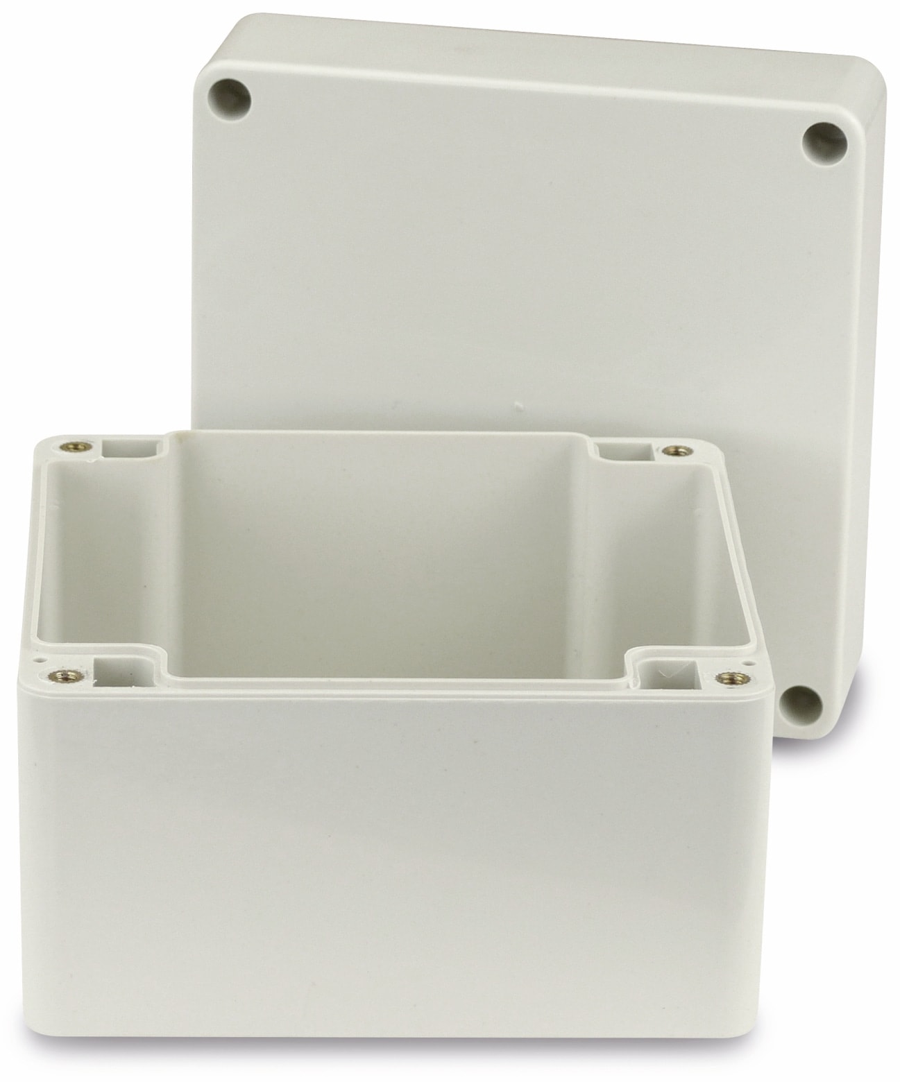 Modulgehäuse ABS, 120x120x90 mm, IP65, lichtgrau Modulgehäuse ABS, 120x120x90 mm, IP65, lichtgrau