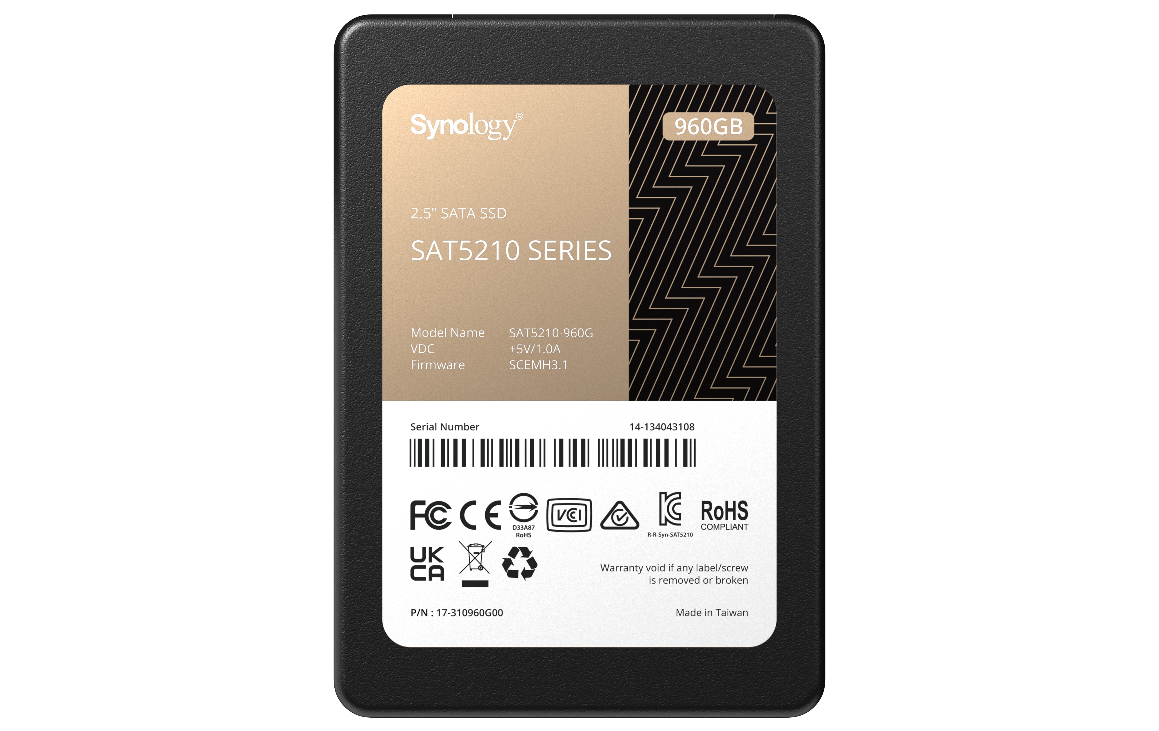 SYNOLOGY Festplatte SSD, SAT5210-960G, 960 GB, SATA