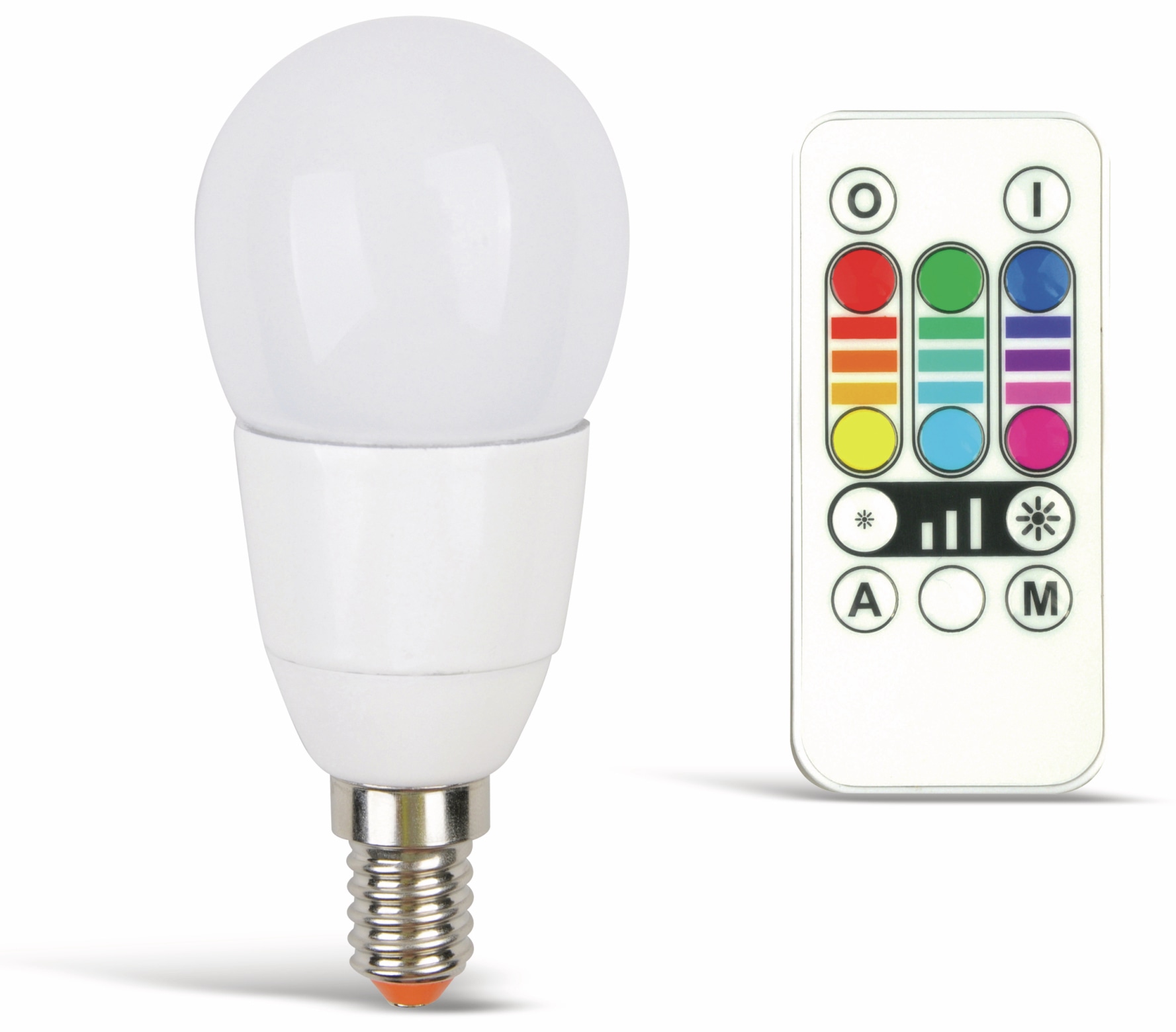 Jedi Lighting RGB LED-Lampe mit Fernbedienung E14, EEK: B, 3,2 W,