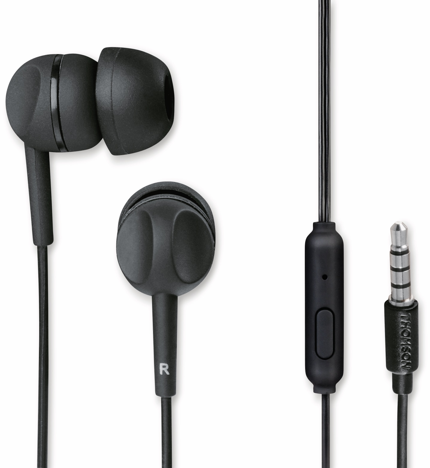 THOMSON In-Ear Ohrhörer EAR3005BK, inkl. Mikrofon, schwarz