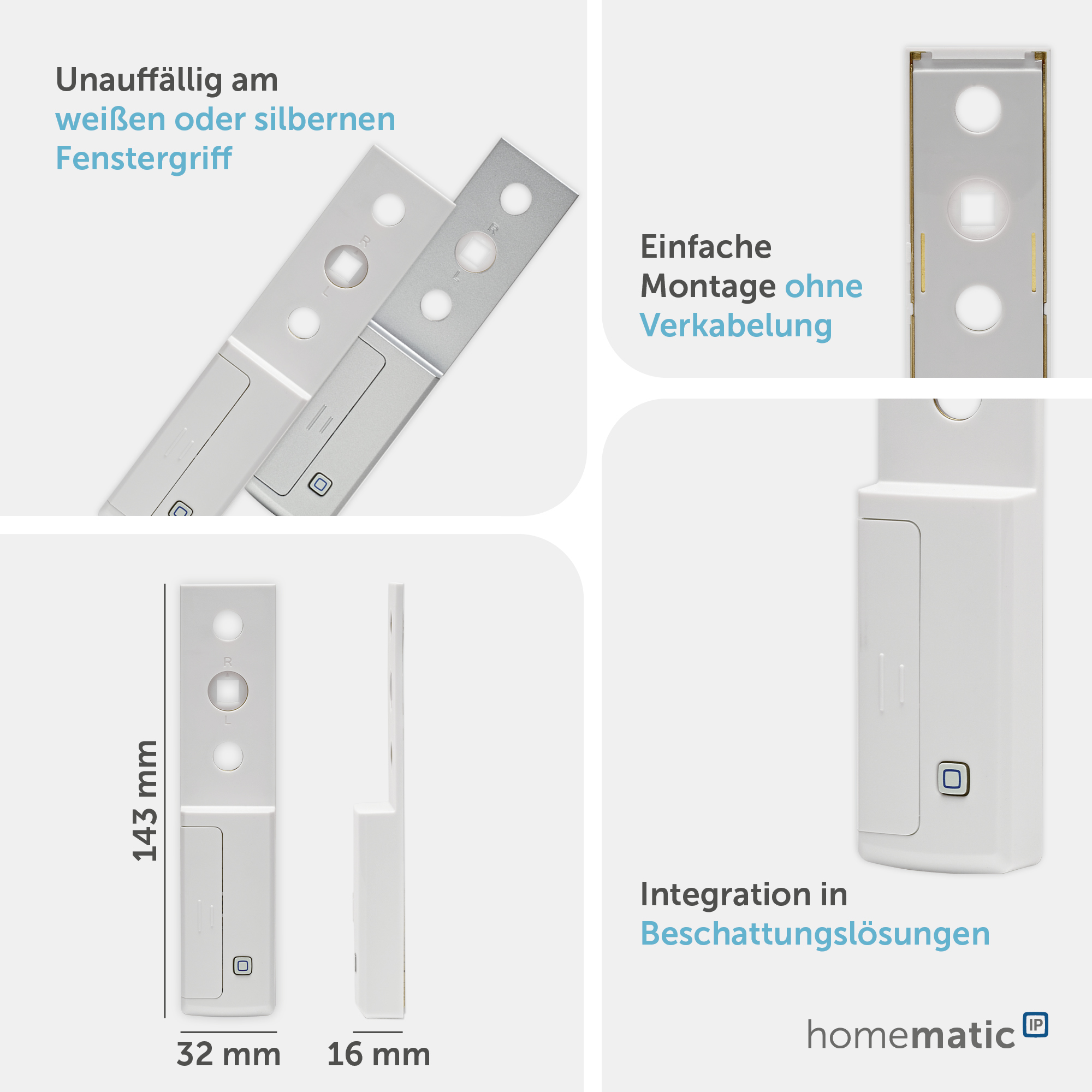 HOMEMATIC IP Smart Home 142800A0, Fenstergriffsensor