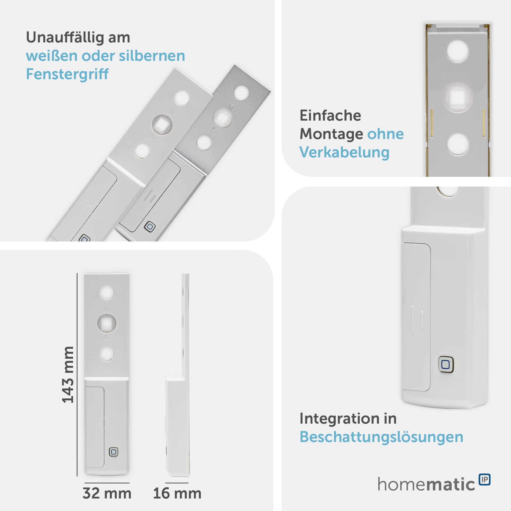 HOMEMATIC IP Smart Home 142800A0, Fenstergriffsensor