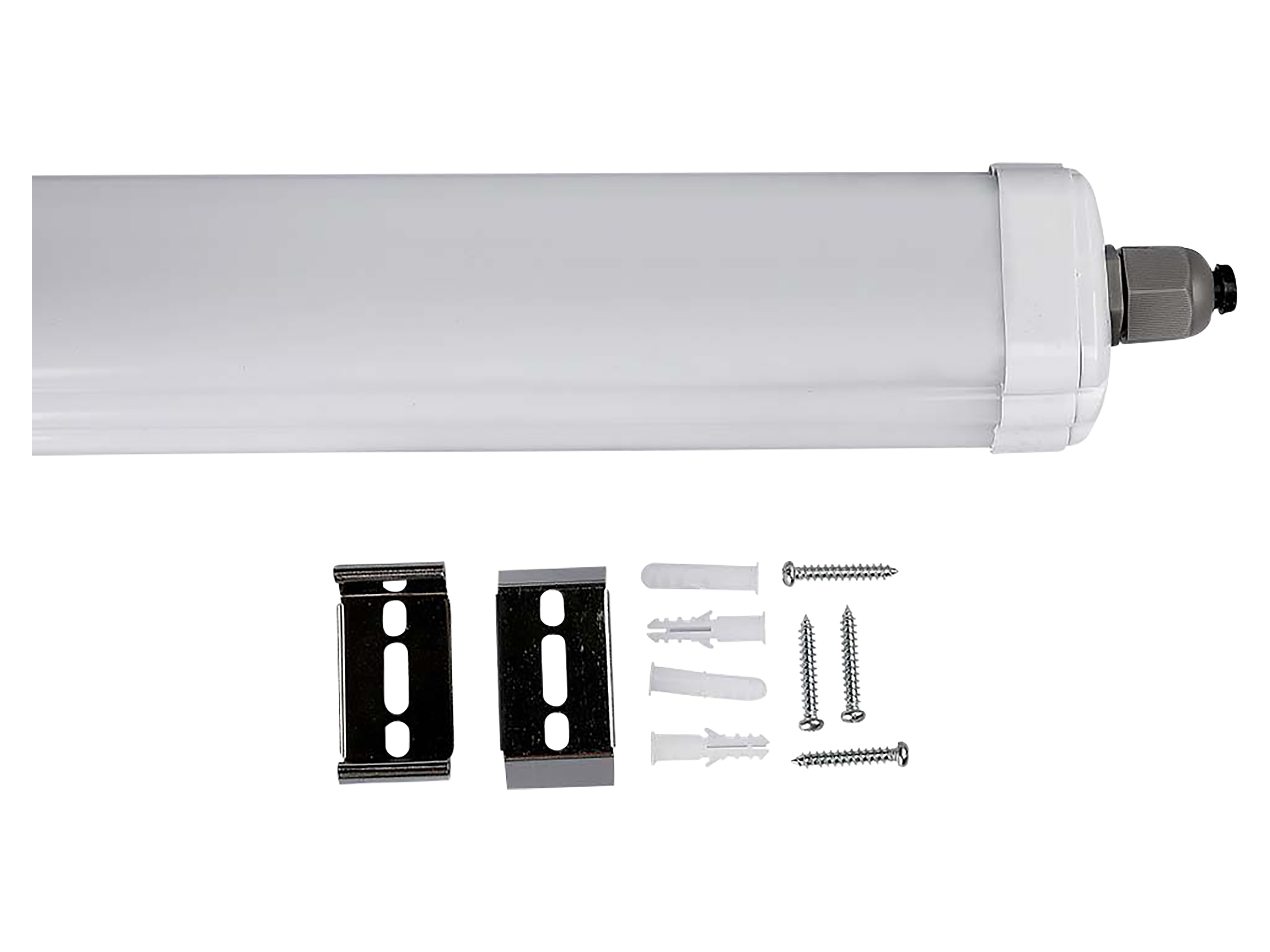 V-TAC LED-Feuchtraumwannenleuchte VT-6076, 18W, 4000K, EEK: E, 2160lm, neutralweiß, IP65, 60 cm