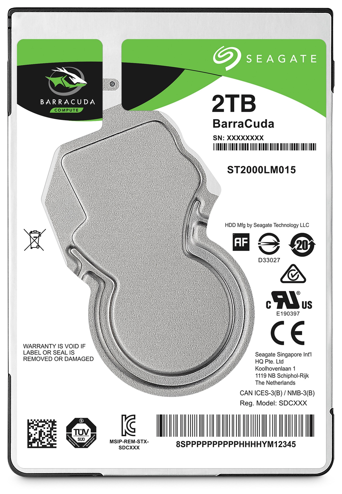 SEAGATE SATA-HDD Barracuda ST2000LM015, 6,35 cm (2,5"), 2TB, 5400RPM, 128MB SEAGATE SATA-HDD Barracuda ST2000LM015, 6,35 cm (2,5"), 2TB, 5400RPM, 128MB