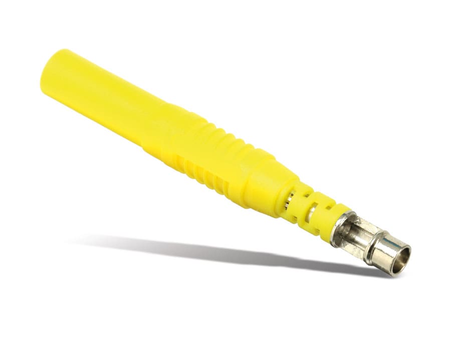 4 mm Labor-Sicherheitsstecker, CAT II, gelb