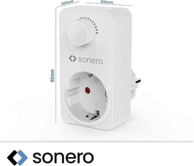 SONERO Steckdosendimmer X-PSD001, mit Drehregler, weiß SONERO Steckdosendimmer X-PSD001, mit Drehregler, weiß