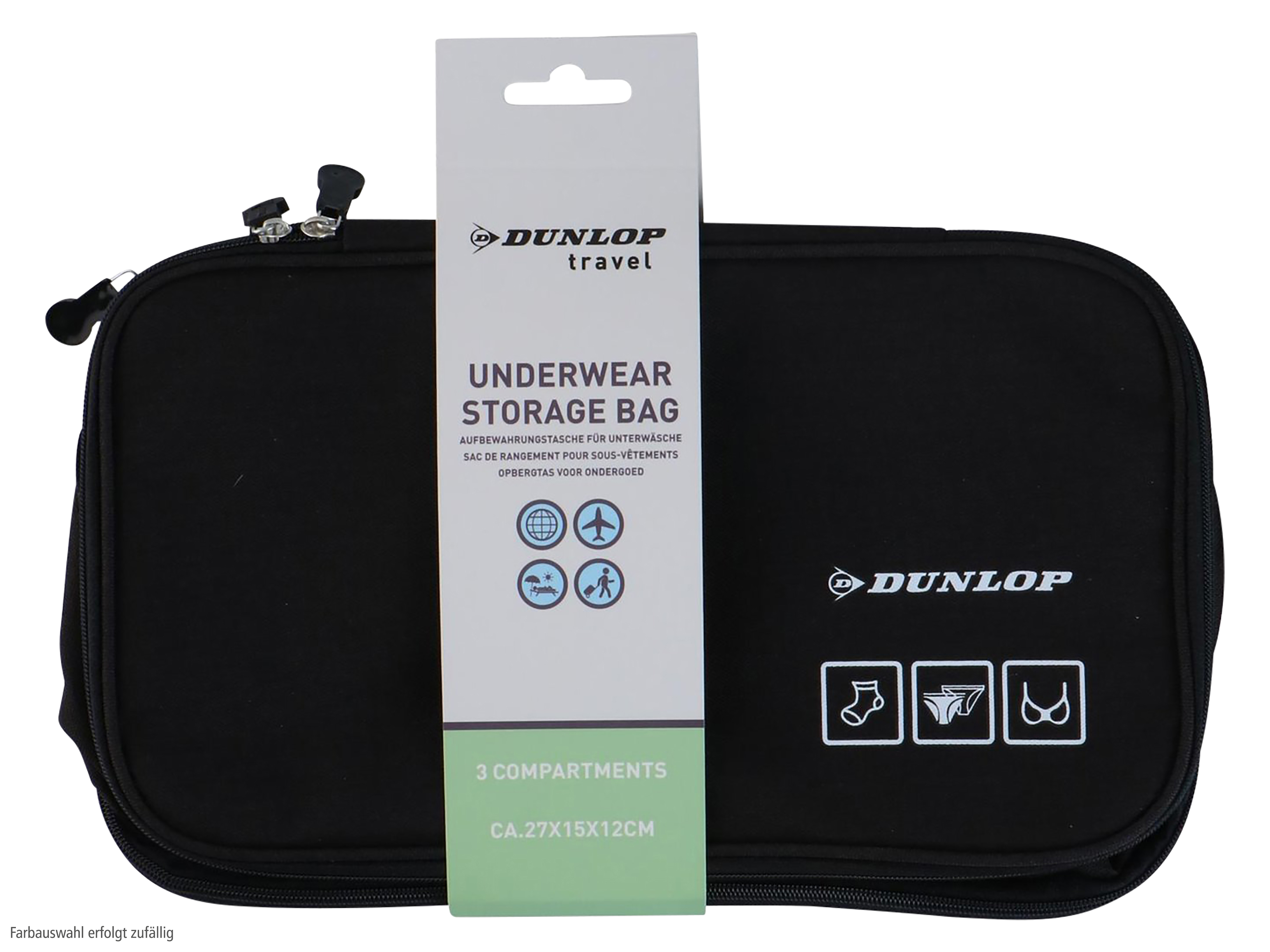 DUNLOP Aufbewahrungstasche, 28x16x9,5 cm, Schwarz, Grau, Blau