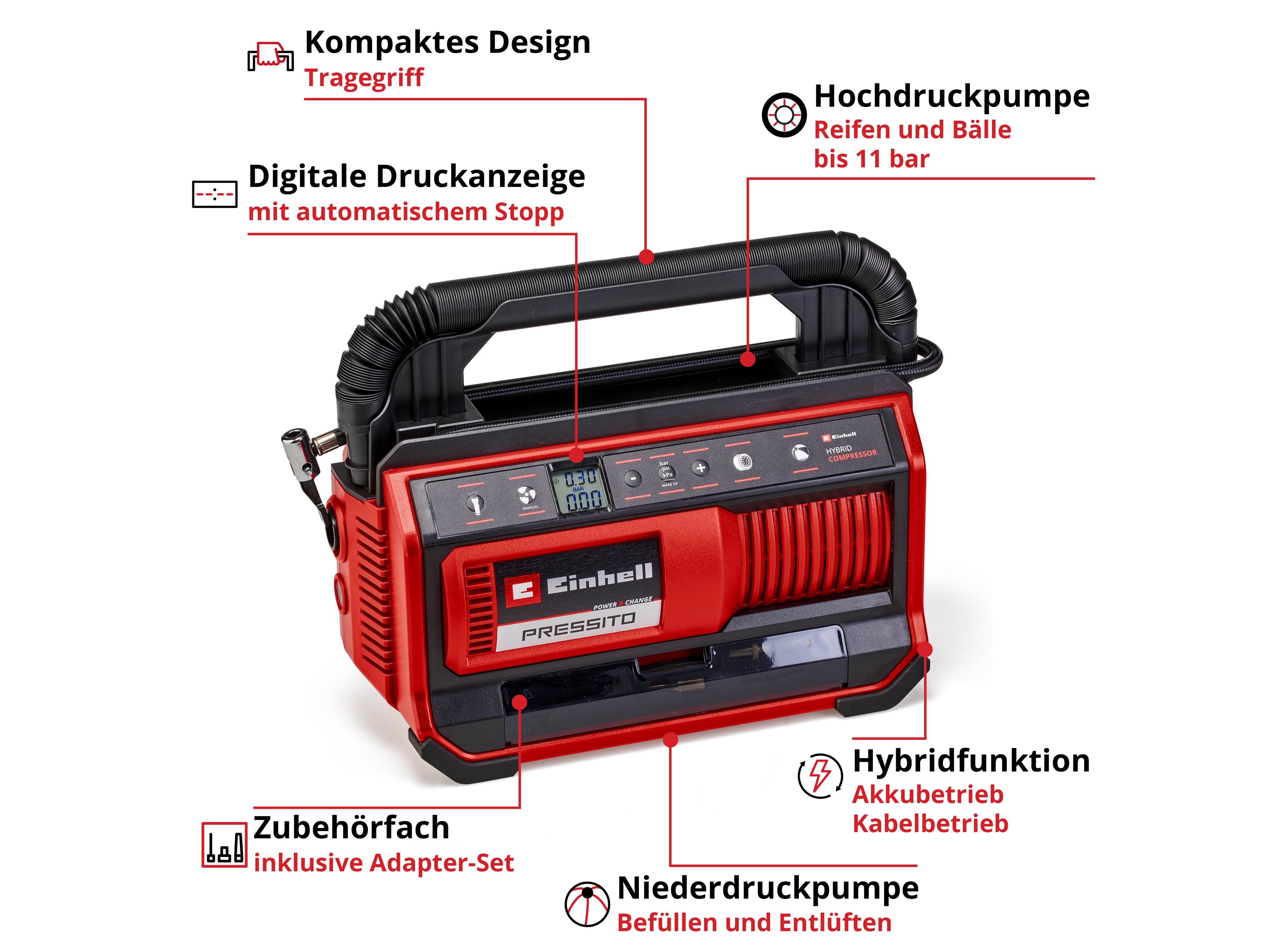 EINHELL Hybrid-Kompressor PRESSITO 18/25 EINHELL Hybrid-Kompressor PRESSITO 18/25