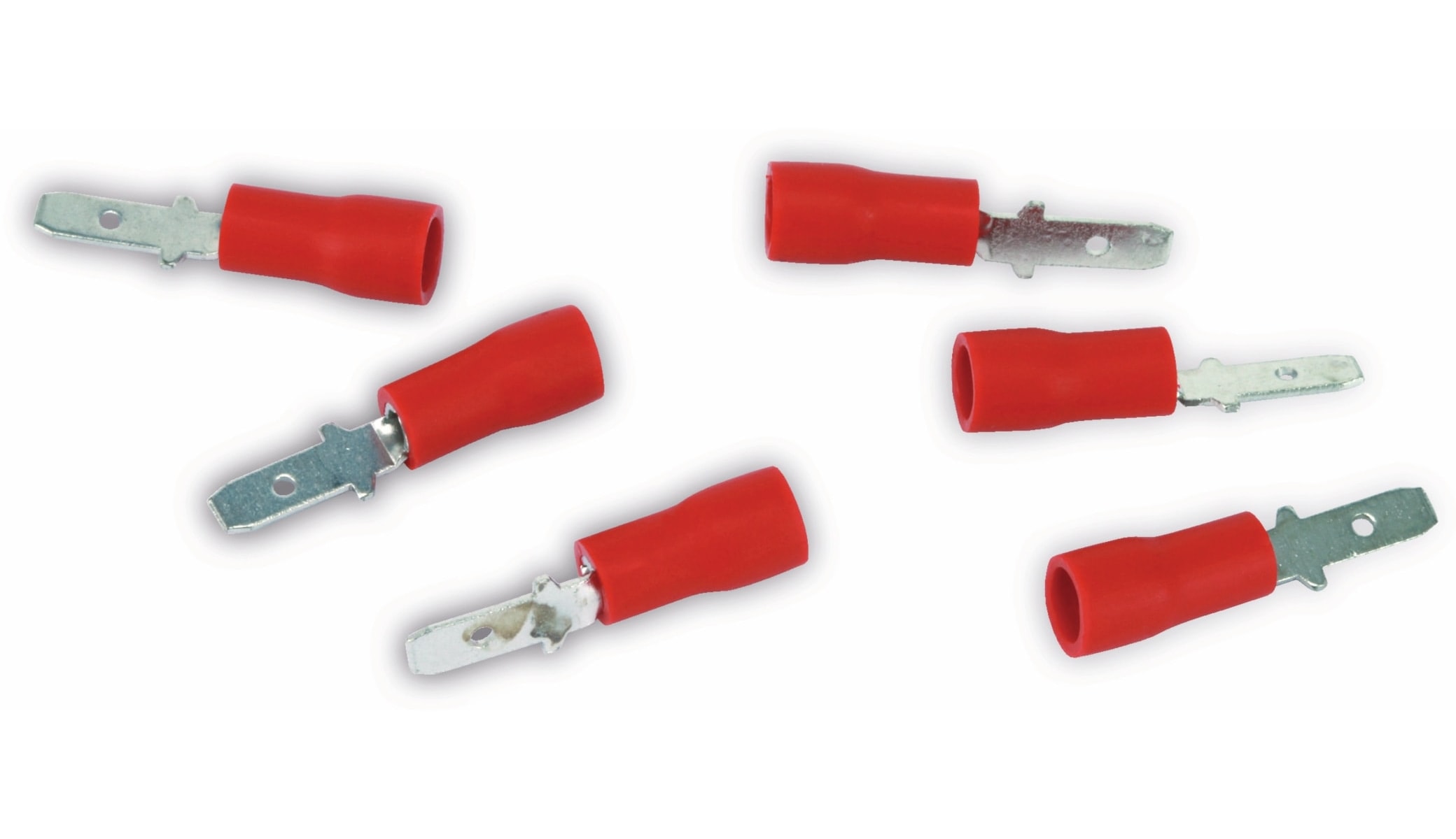 Flachstecker, 2,8 mm, rot, 10 Stück