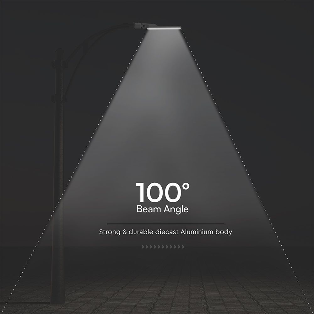 V-TAC LED-Straßenleuchte, VT-105ST, EEK: E, 100 W, 4000 K, schwarz