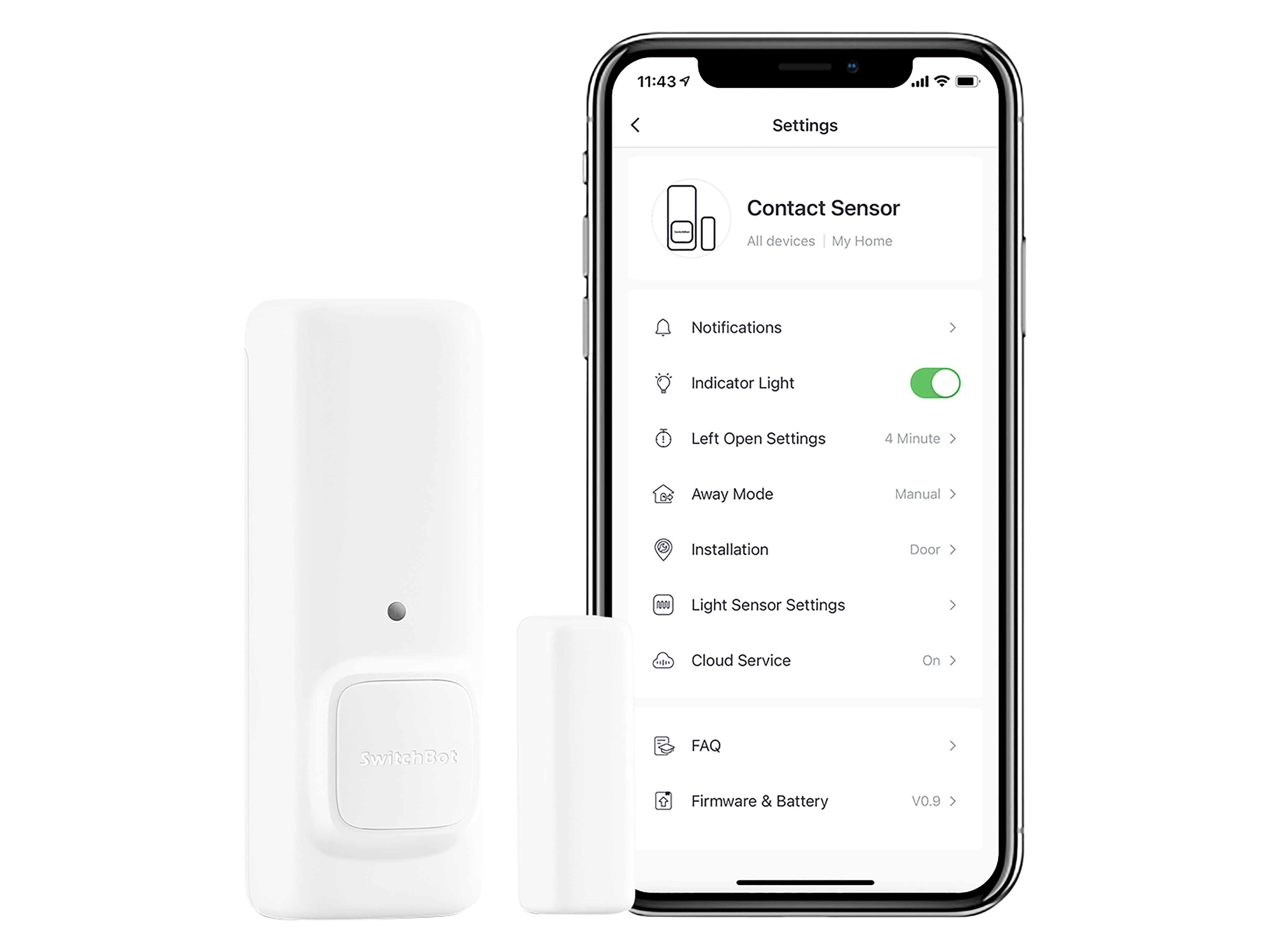SWITCHBOT Tür- & Fensterkontakt Sensor, Contact Sensor, weiß
