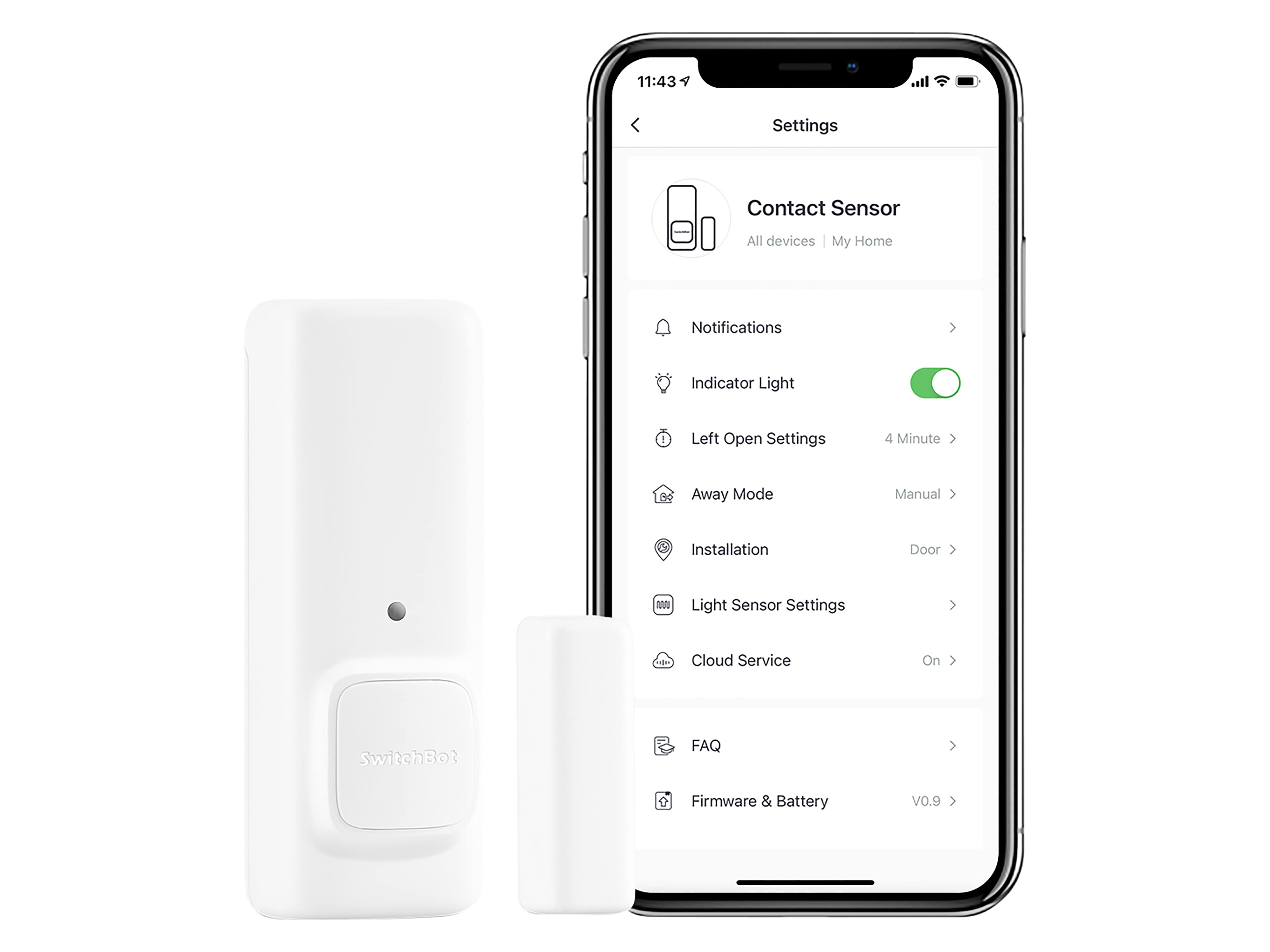 SWITCHBOT Tür- & Fensterkontakt Sensor, Contact Sensor, weiß