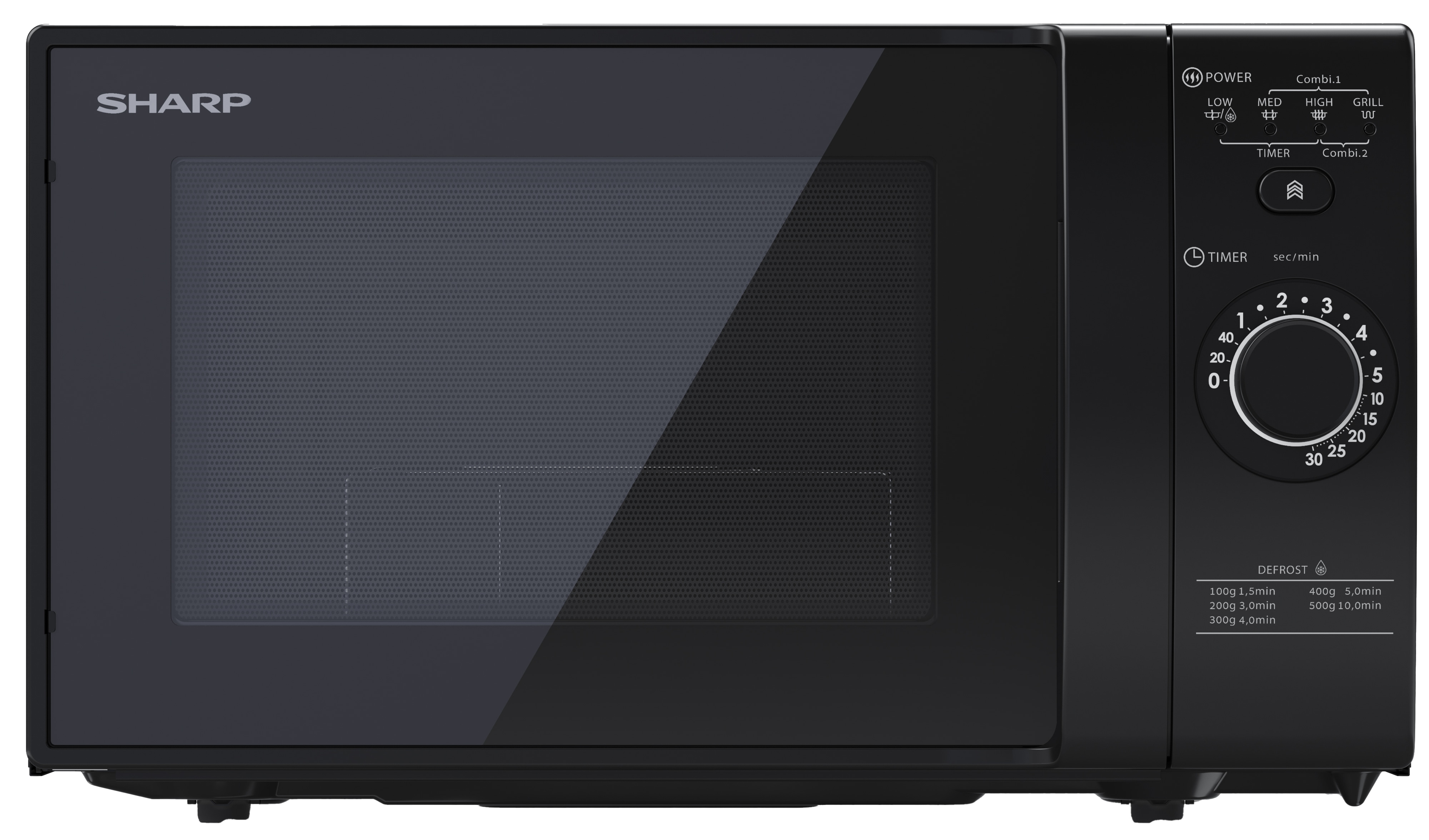 SHARP Mikrowelle YC-GG02E-B, schwarz