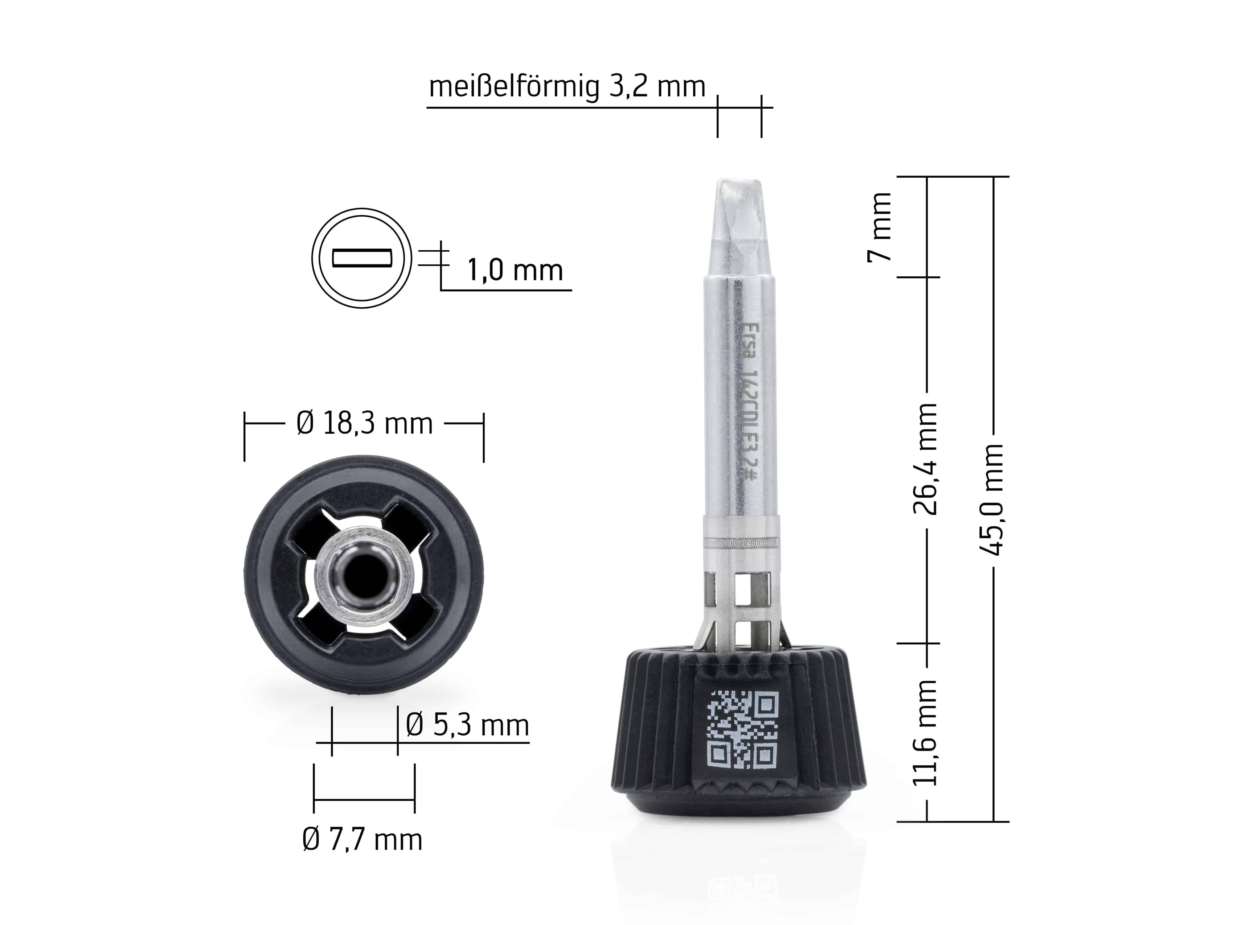 ERSA Lötspitze, 0142CDLF32/SB, meißelförmig, 3,2 mm ERSA Lötspitze, 0142CDLF32/SB, meißelförmig, 3,2 mm