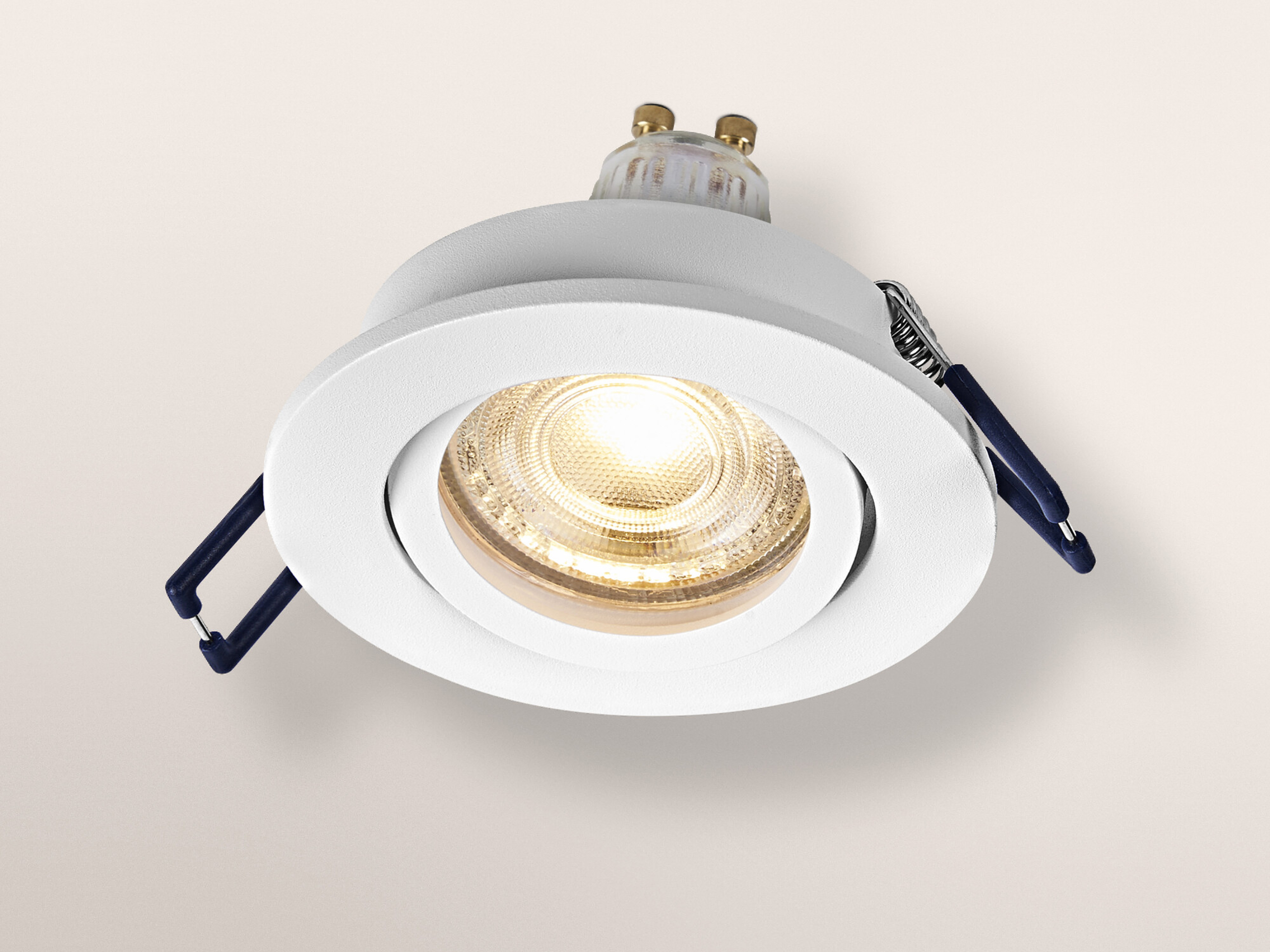 OSRAM LED-Einbauleuchte, GU10, 4,5 W, 2700K, 400lm, warmweiß, 2700K, IP20, weiß, 3er Set