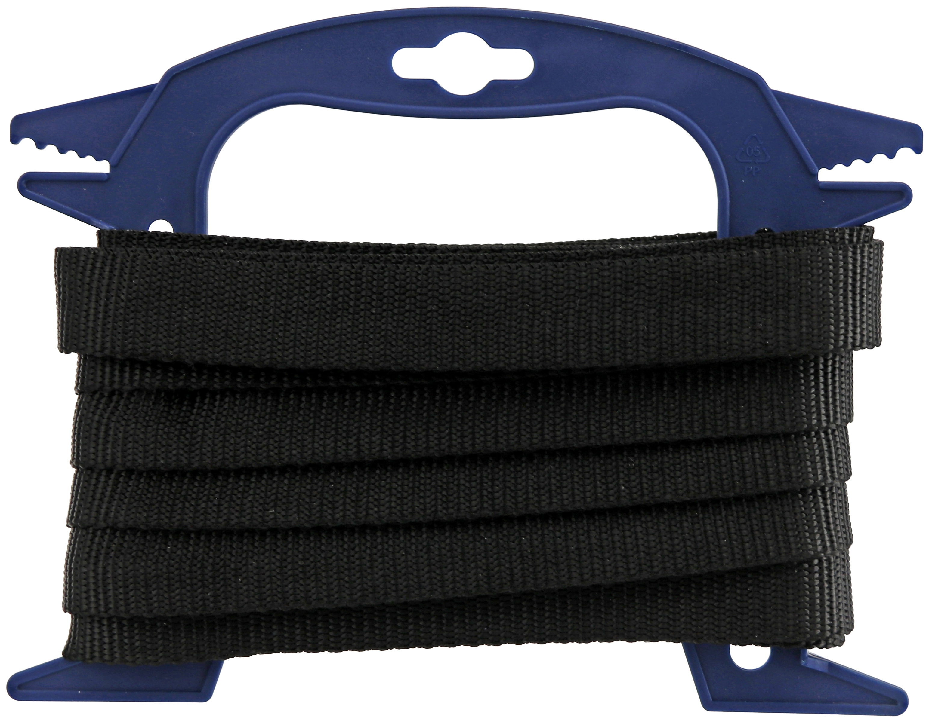 Gurtband, Tragkraft 115 kg, Bruchfestigkeit 460 kg, schwarz Gurtband, Tragkraft 115 kg, Bruchfestigkeit 460 kg, schwarz